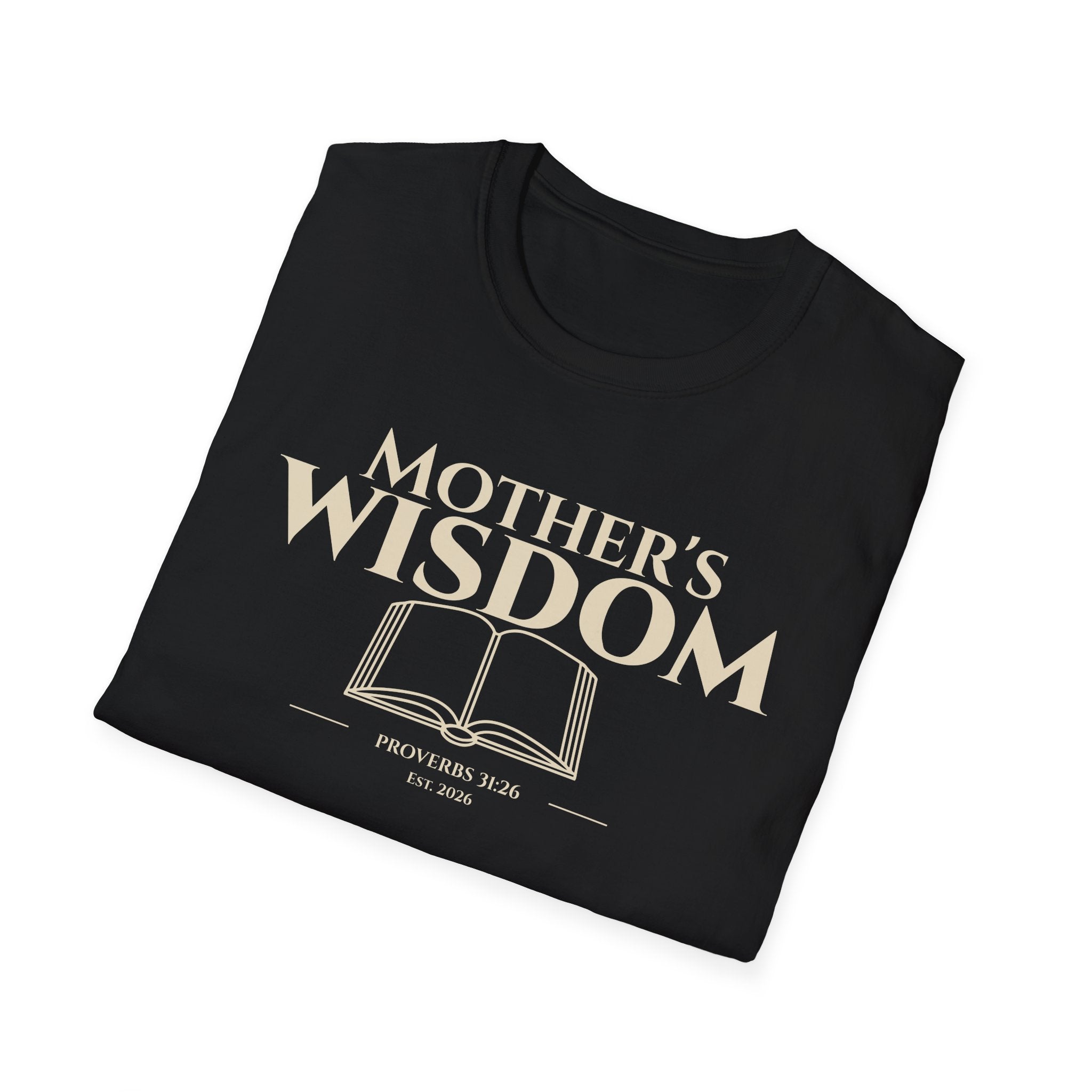 Mother's Wisdom Bible Verse T-Shirt | Proverbs 31:26 Christian Gift for Mom | Religious Scripture Tee | Faith Based Apparel for Mothers
