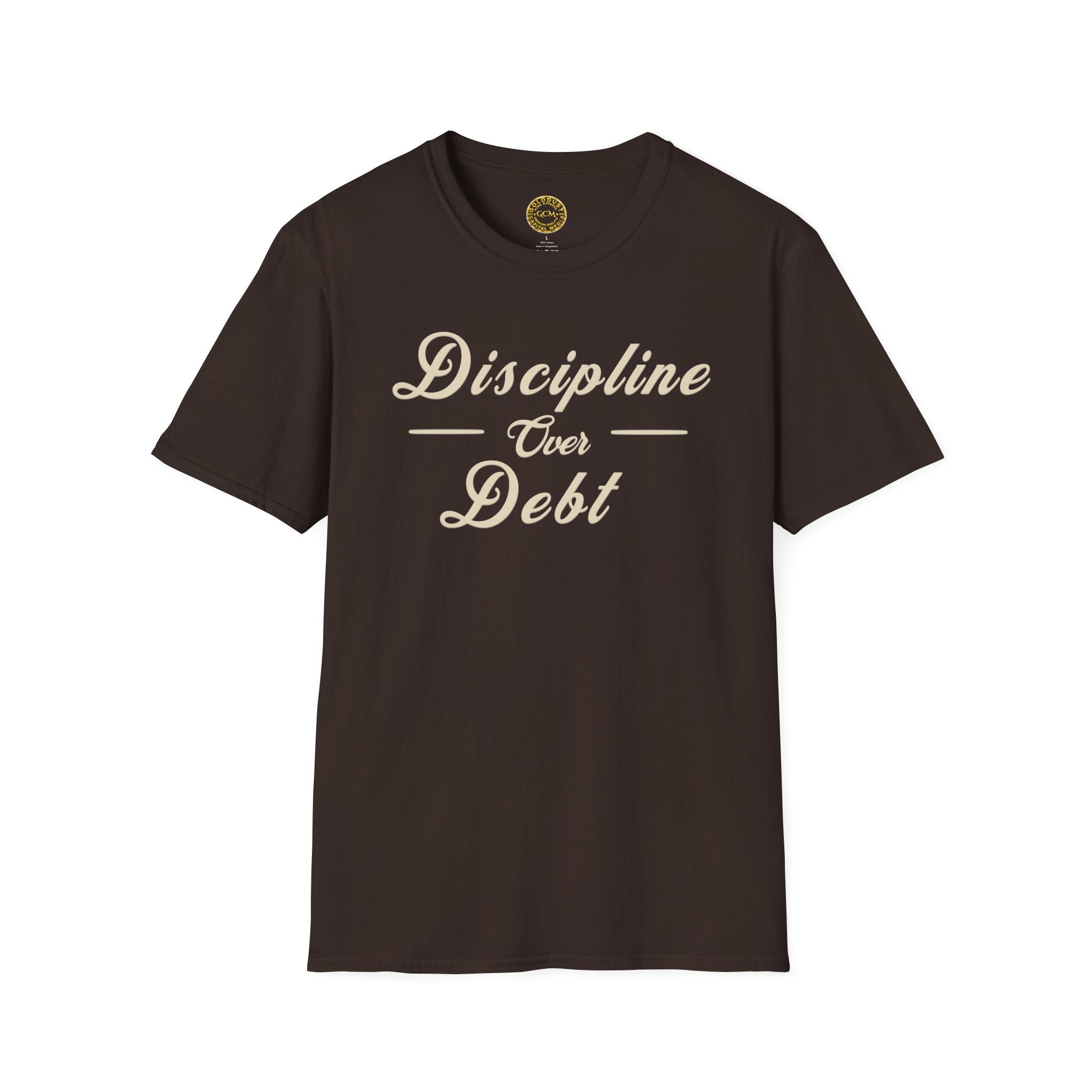 Financial Focus Mindset Tee | Discipline Over Debt | Minimalist Self Growth Shirt for Stability, Intentional Living and Money Mastery