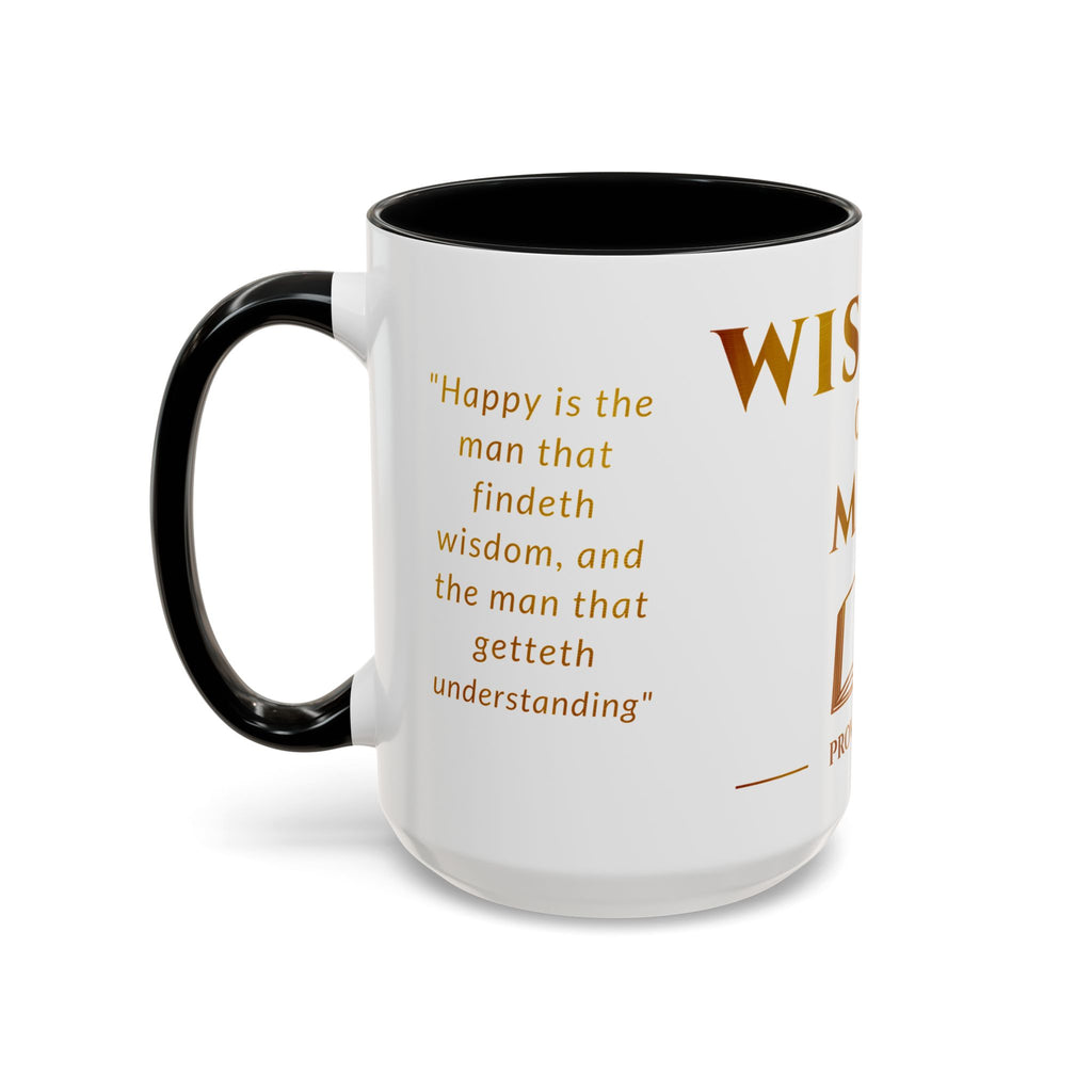 Wisdom of a Man mug | Proverbs 3:13 scripture coffee mug