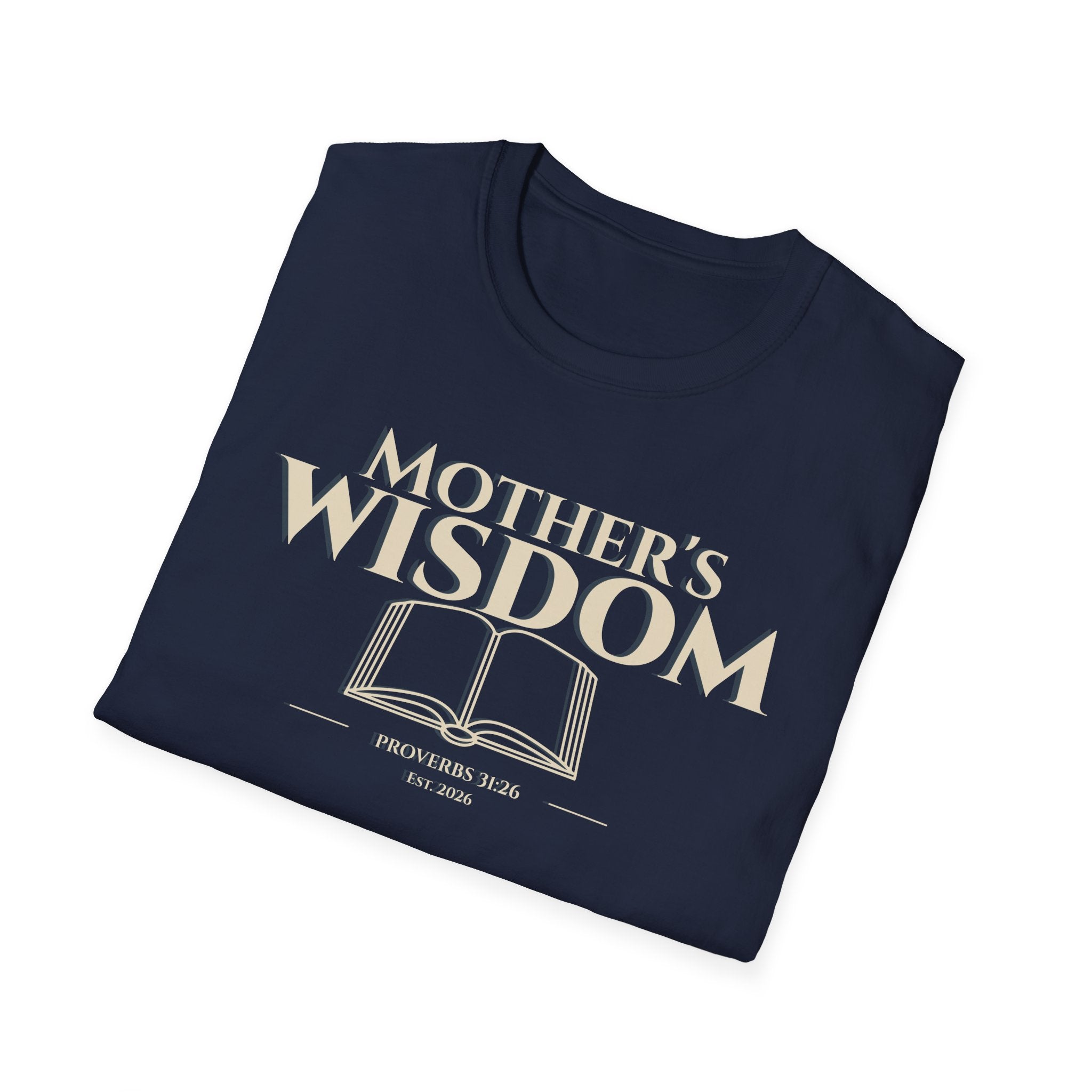Mother's Wisdom Bible Verse T-Shirt | Proverbs 31:26 Christian Gift for Mom | Religious Scripture Tee | Faith Based Apparel for Mothers