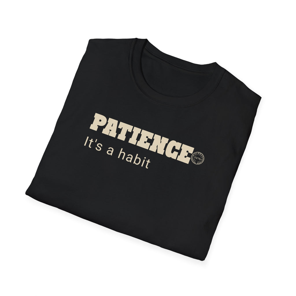 PATIENCE Habit T Shirt | Minimalist Self Respect| Emotional Wellness & Clarity Apparel | Motivational Lifestyle Shirt | Locked In Collection