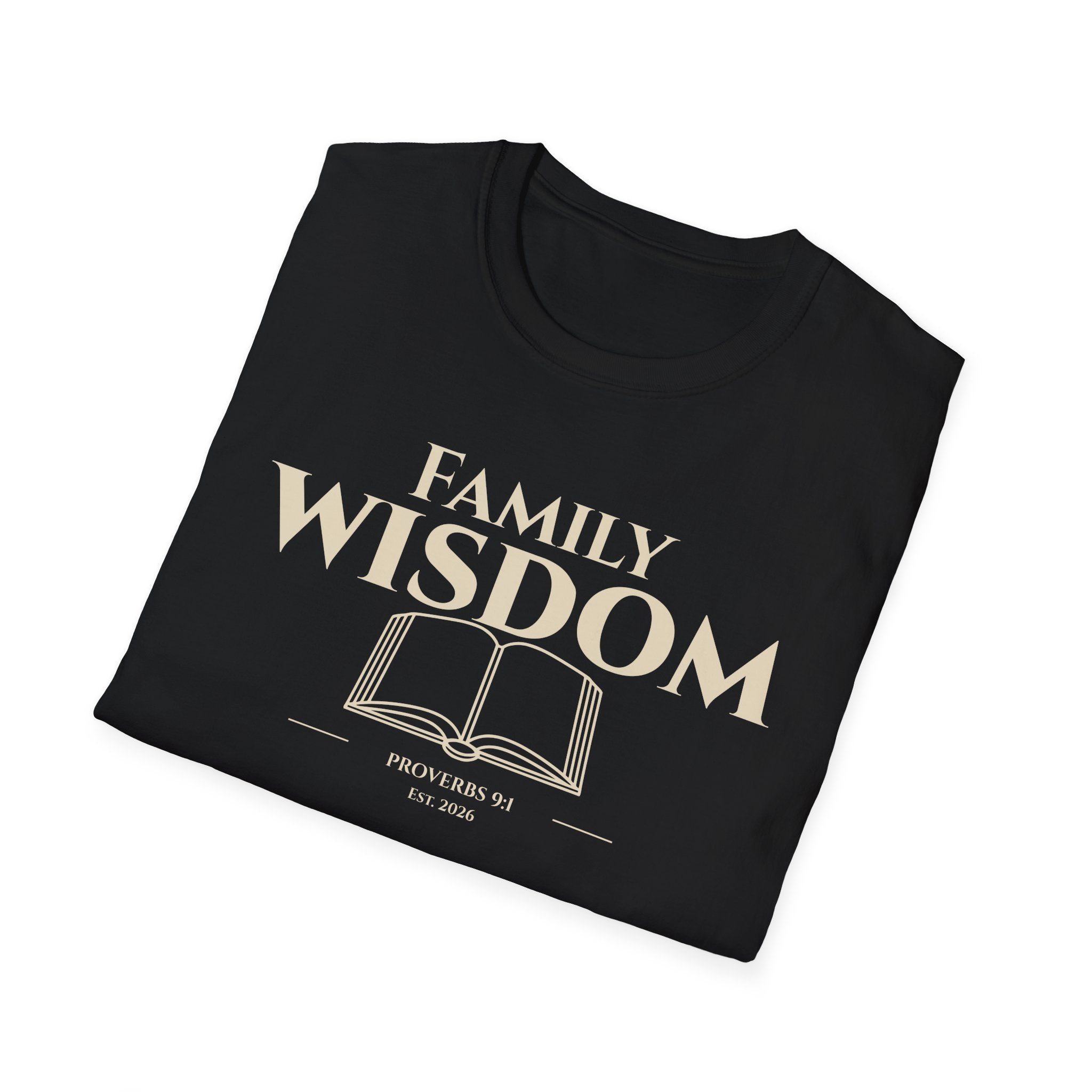 Family Wisdom Bible Verse | Proverbs 9:1 Pillars of Wisdom Tee | Faith Based Scripture Apparel for Families