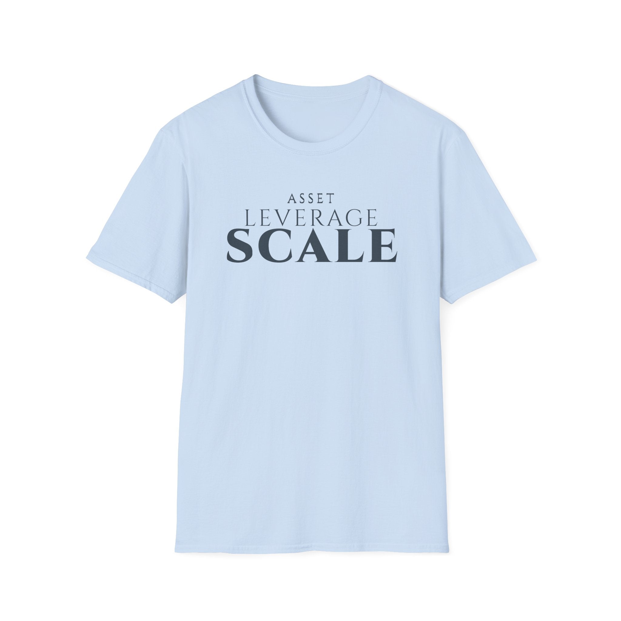 Asset Leverage Scale Growth Mindset Tee for Finance Professional | Investor or Entrepreneur | Minimalist Business Apparel |