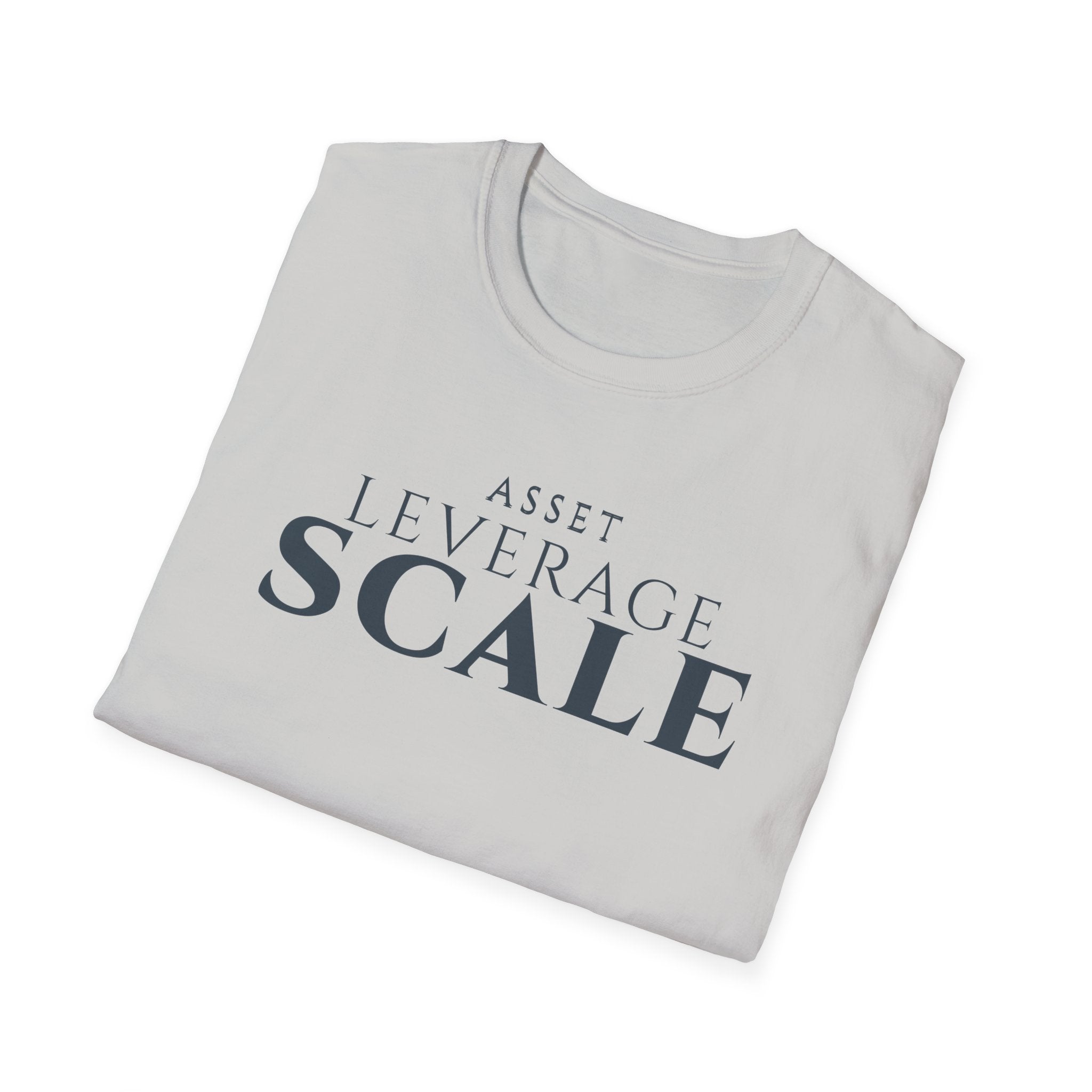 Asset Leverage Scale Growth Mindset Tee for Finance Professional | Investor or Entrepreneur | Minimalist Business Apparel |