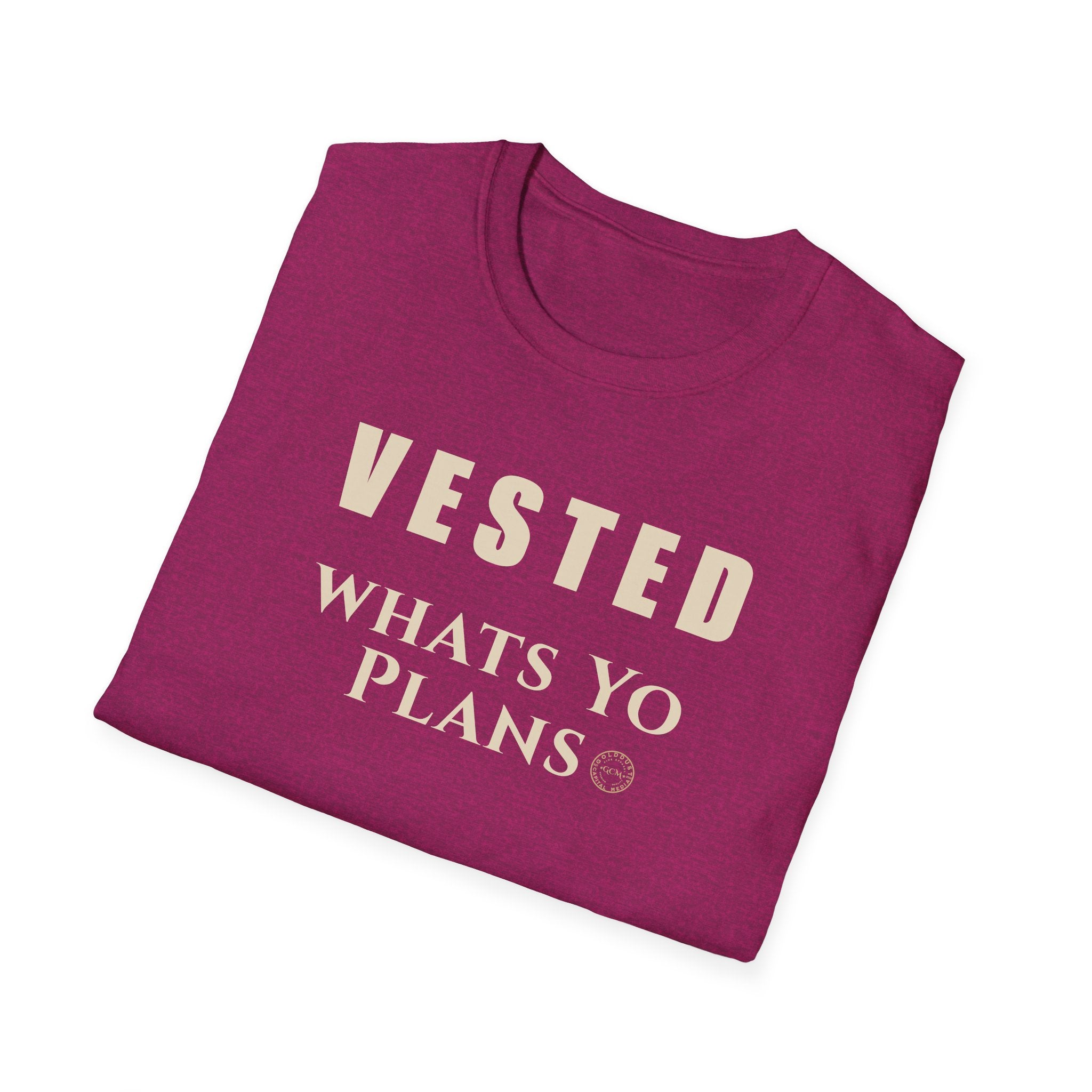 Earned Equity Mindset Tee | Vested What's Your Plans | Minimalist Life Event Shirt for Growth, Ownership and New Chapters| Minimal Graphic Tee