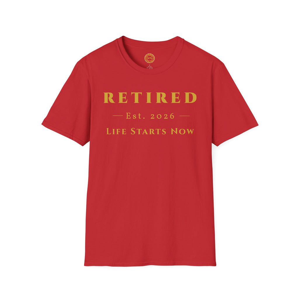 Retired 2026 Life Starts Now Shirt | Retirement Gift for Men and Women | Soft Ring Spun Cotton Tee | Vintage Print | Matching Set T Shirt