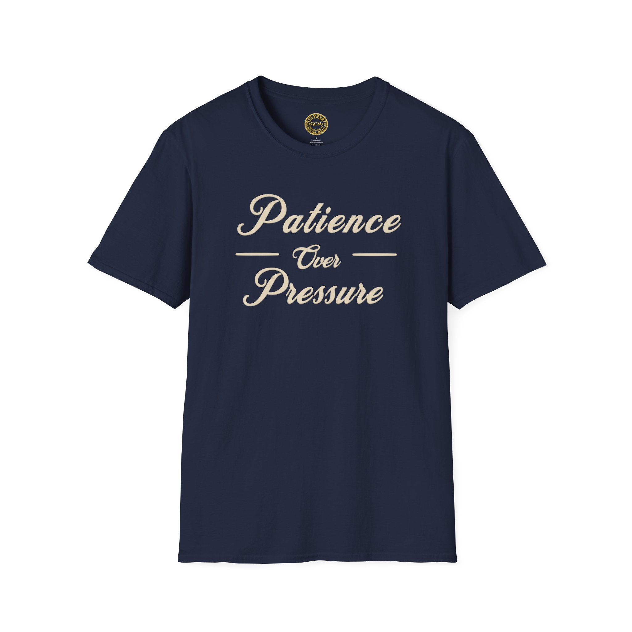 Calm Growth Mindset Tee | Patience Over Pressure | Minimalist Self Mastery Shirt for Peace, Discipline and Intentional Living | Motivational