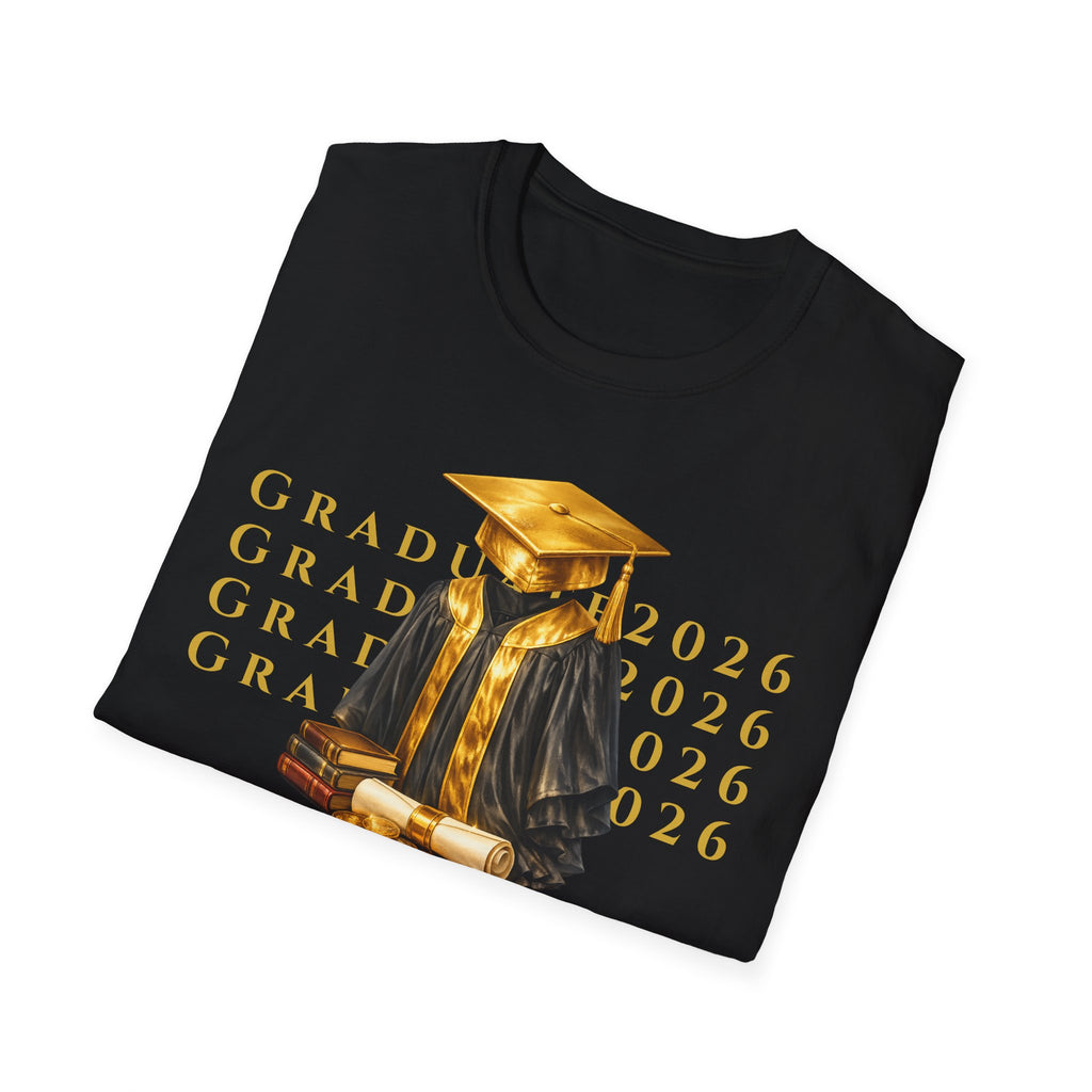 Graduation 2026 Grad Cap and Gown T-Shirt | Class of 2026 Diploma Design | Celebration of Achievement | Gift Shirt for Students & Scholars