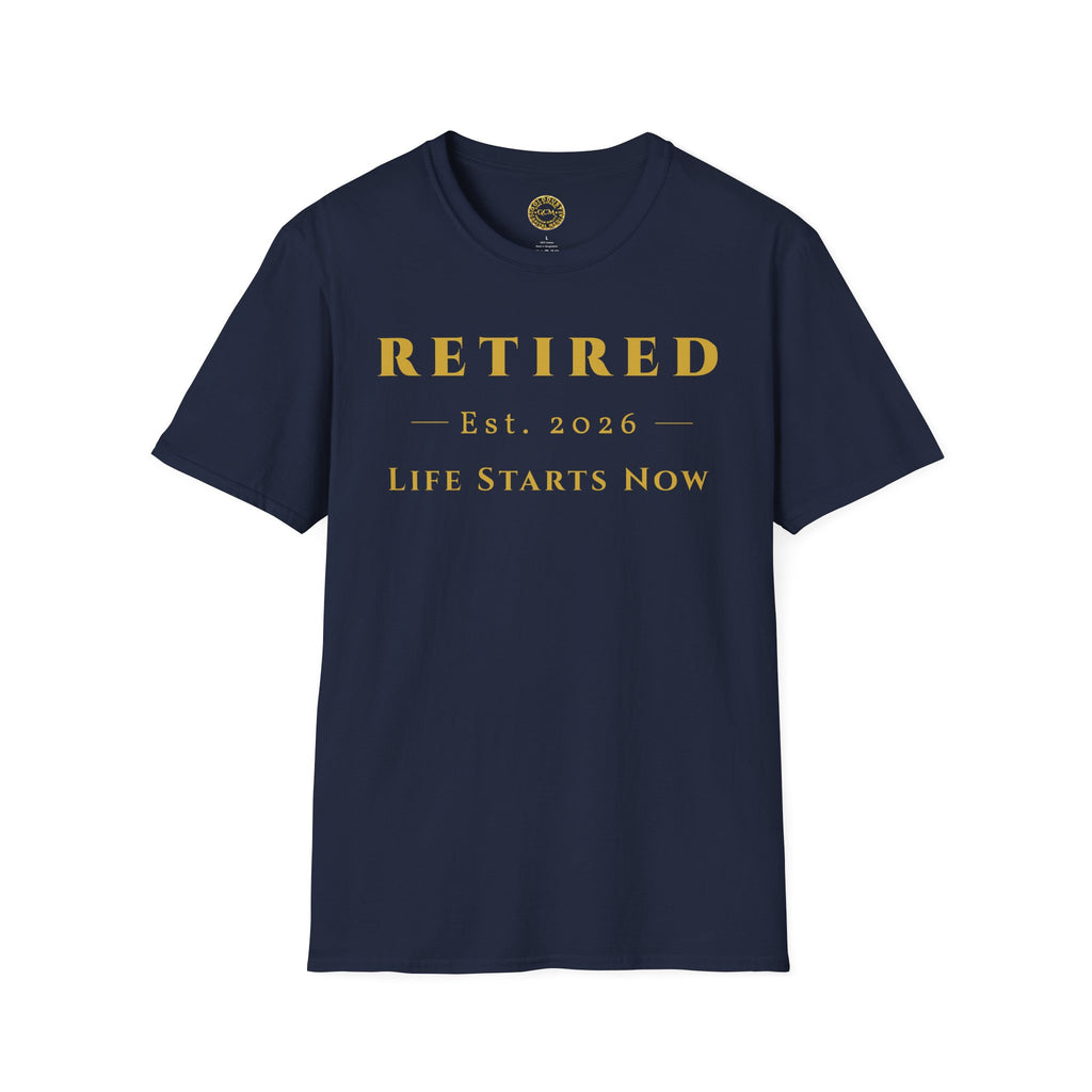 Retired 2026 Life Starts Now Shirt | Retirement Gift for Men and Women | Soft Ring Spun Cotton Tee | Vintage Print | Matching Set T Shirt