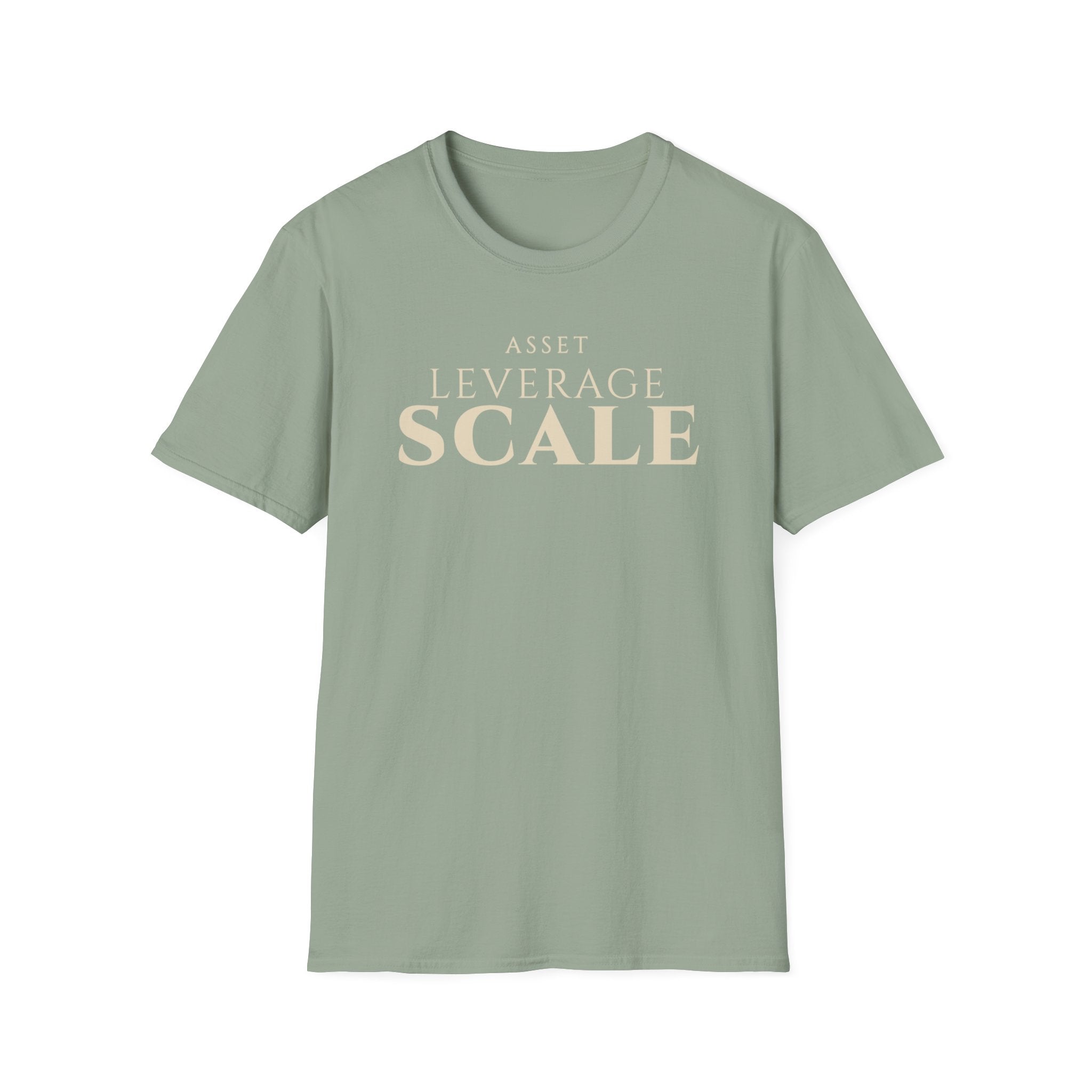 Asset Leverage Scale Growth Mindset Tee for Finance Professional | Investor or Entrepreneur | Minimalist Business Apparel |