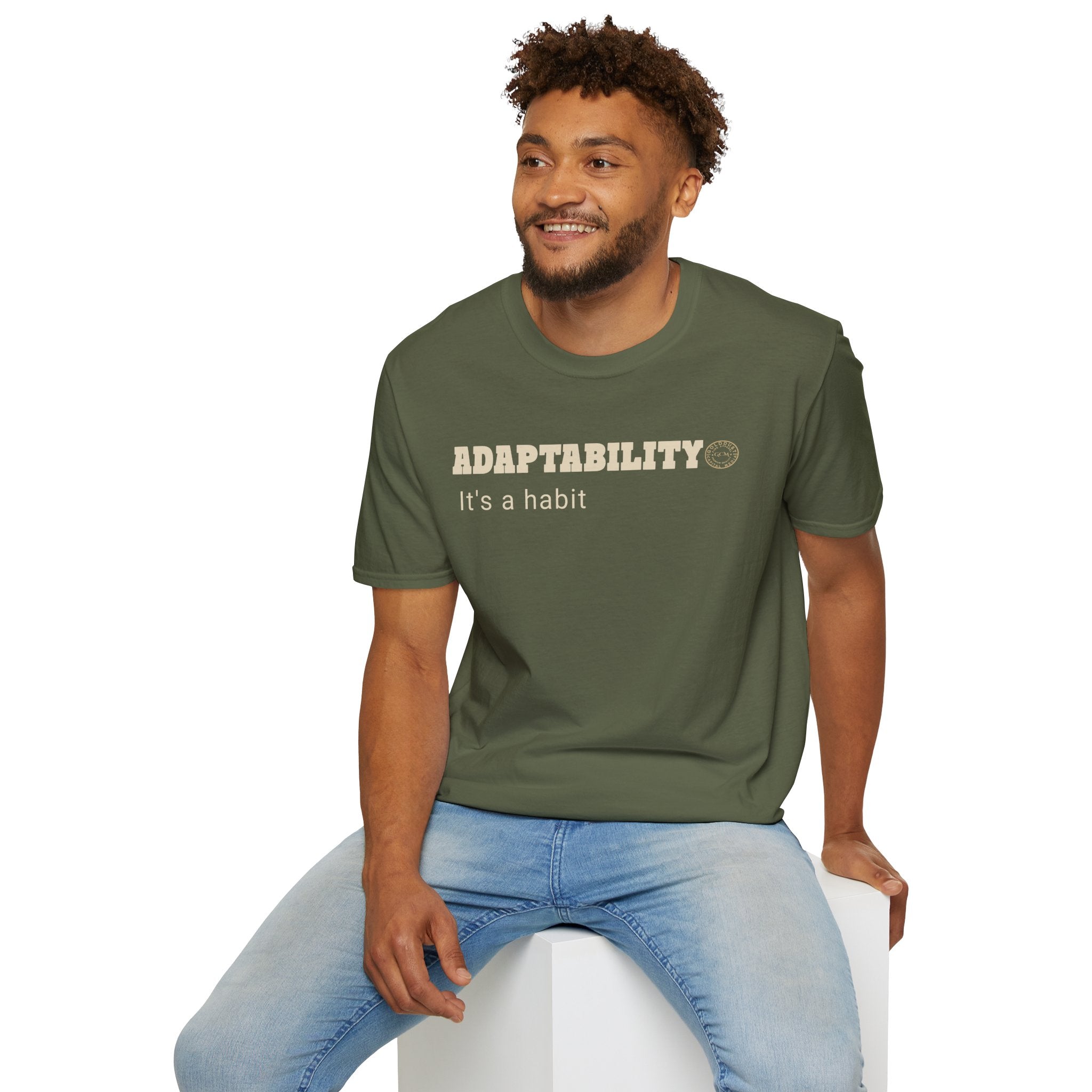 Adaptability It's a Habit T-Shirt | Motivational Casual Tee for Resilience & Growth | Flexible Mindset Shirt | Pivot With Purpose Motivation