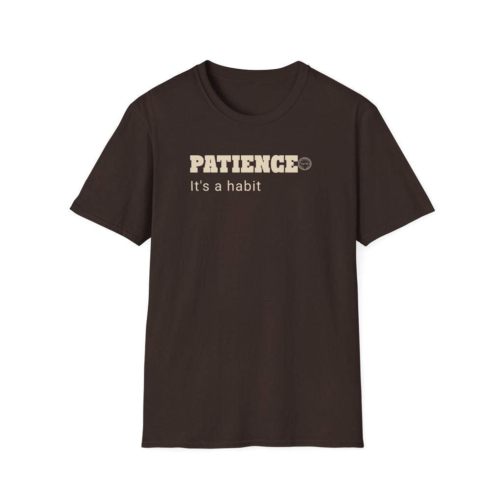 PATIENCE Habit T Shirt | Minimalist Self Respect| Emotional Wellness & Clarity Apparel | Motivational Lifestyle Shirt | Locked In Collection