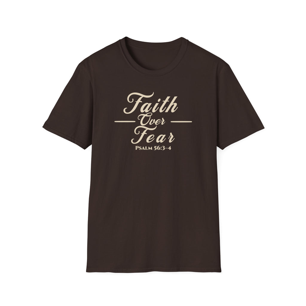Faith Over Fear T-Shirt | Psalm 56:3-4 Christian Typography Tee
