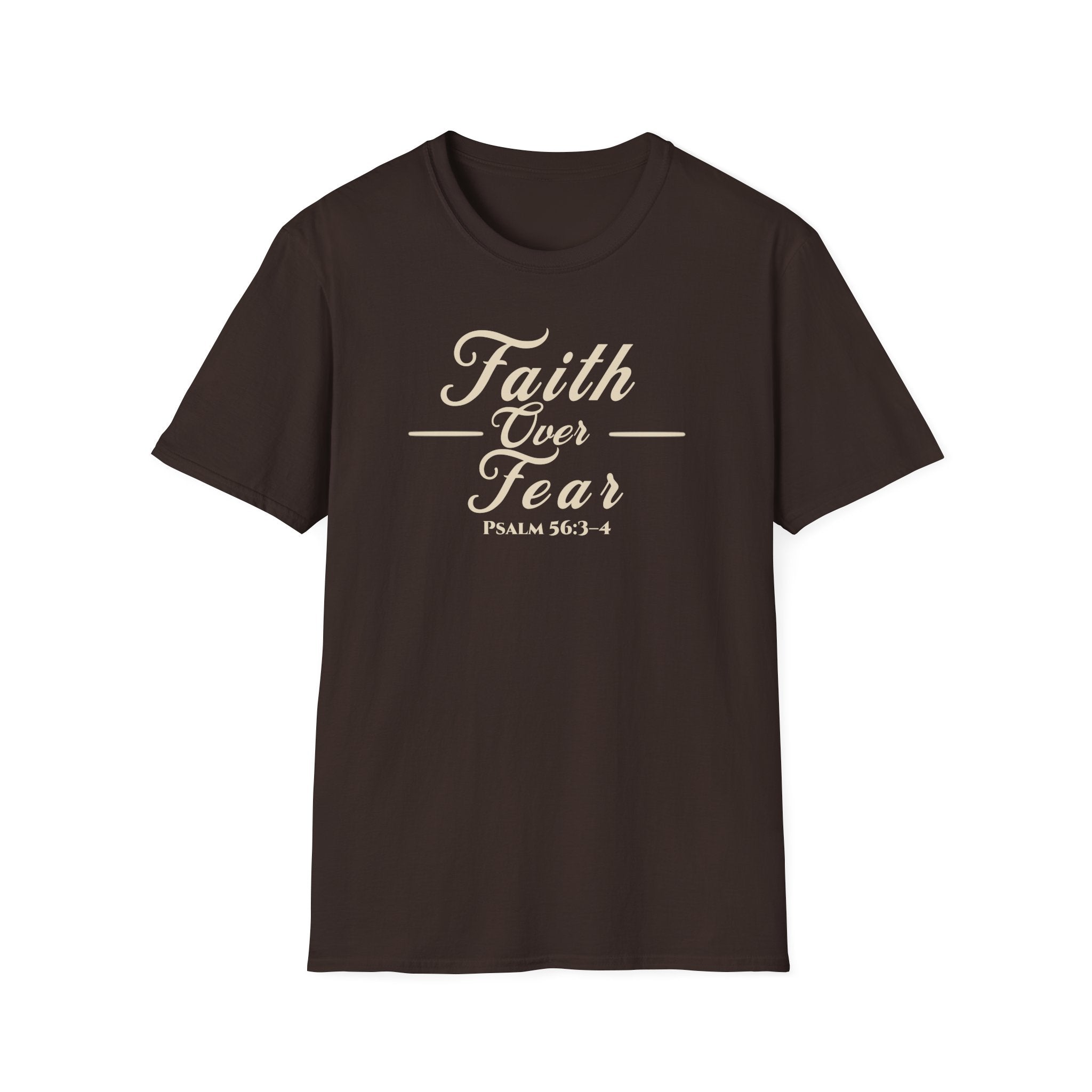 Faith Over Fear T-Shirt | Psalm 56:3-4 Christian Typography Tee