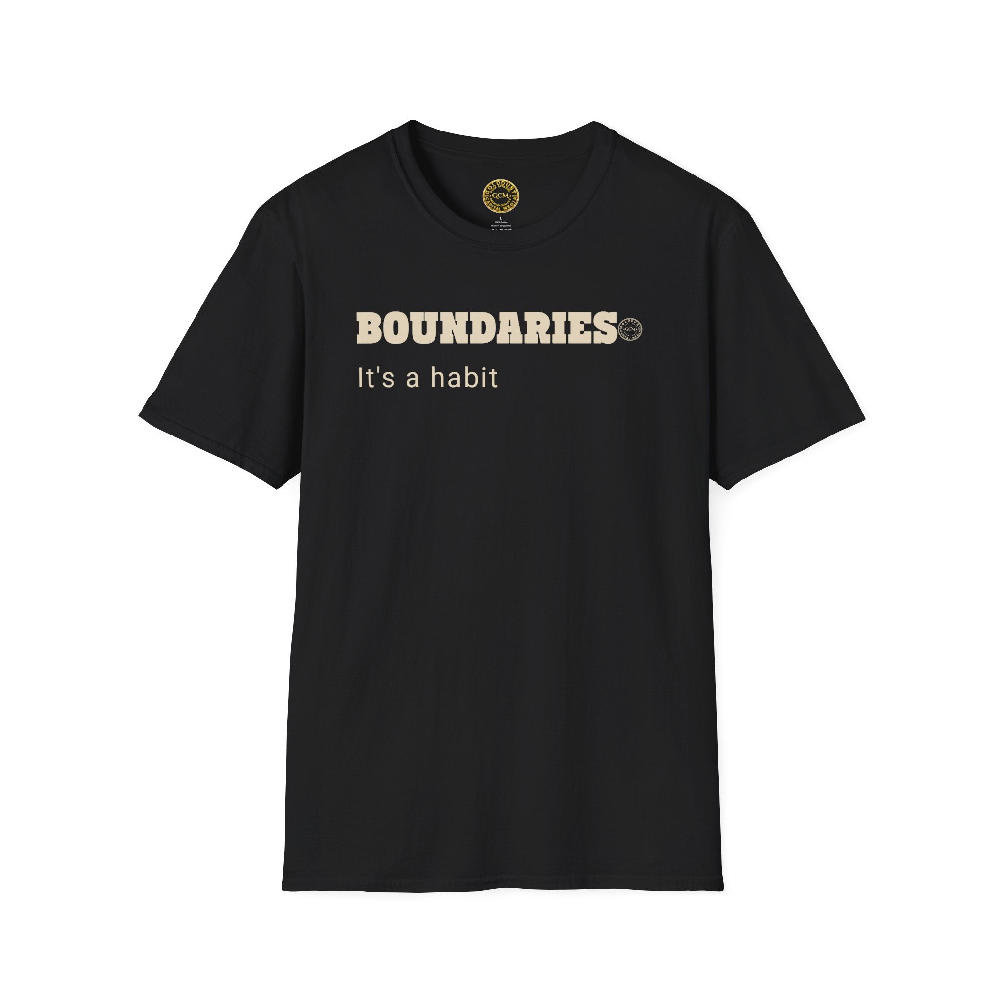 BOUNDARIES Habit | Minimalist Self Respect Tee | Emotional Wellness Clarity Apparel | Motivational Lifestyle Shirt | Locked In Collection