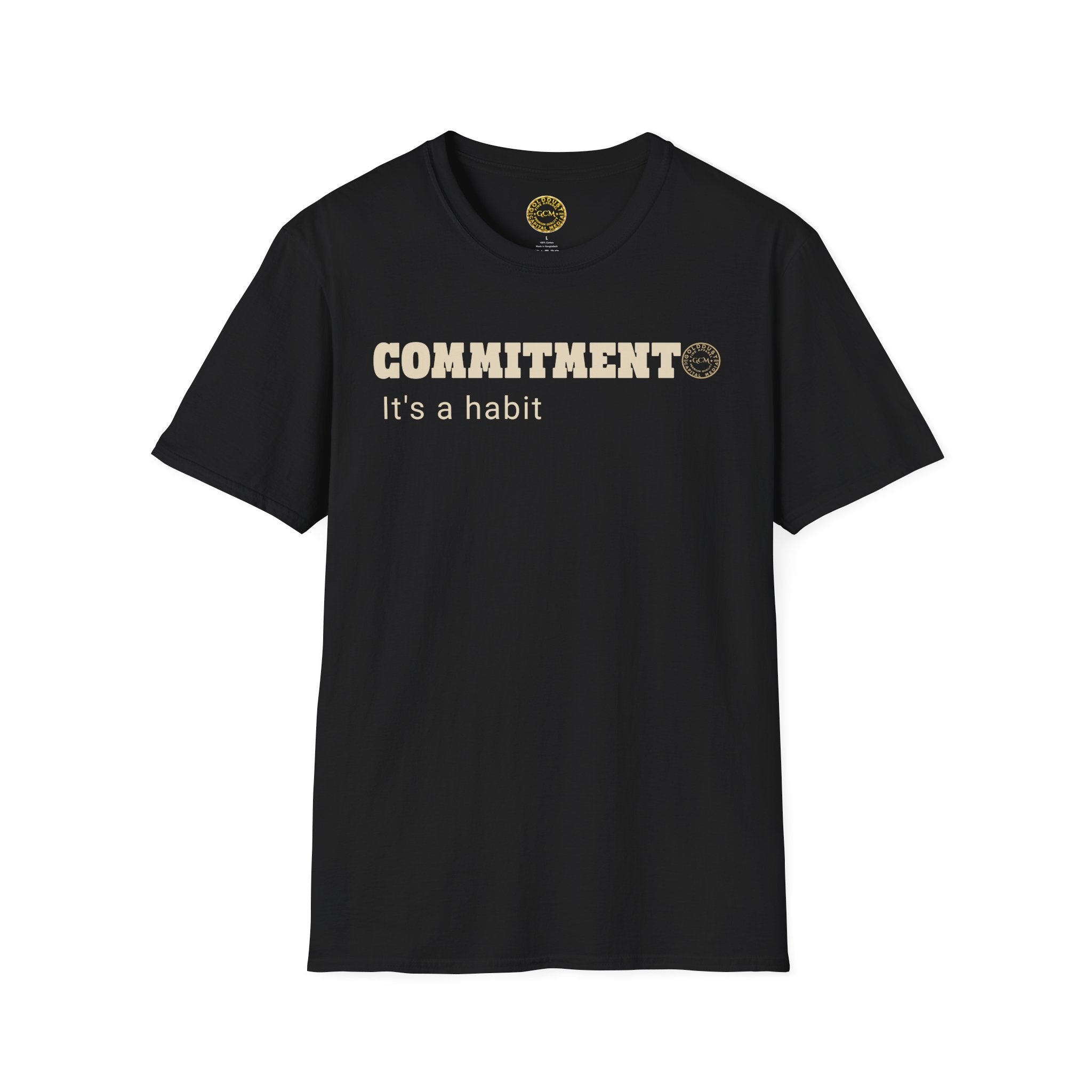 Commitment Habit Tee | Follow Through Mindset Shirt | High Standards Motivation | Minimalist Premium Apparel | Locked In Collection