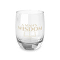 Proverbs 3:13 Whiskey Glass — "A Man's Wisdom" Inspirational Rocks Glass