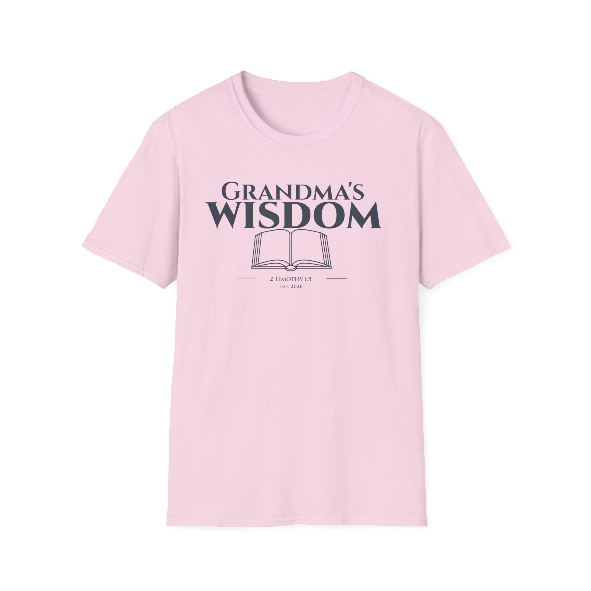 Wisdom of Grandma's Bible Verse T-Shirt - 2 Timothy 1:5 Christian Gift for Nana - Religious Faith Shirt Apparel - Legacy Scripture Tee