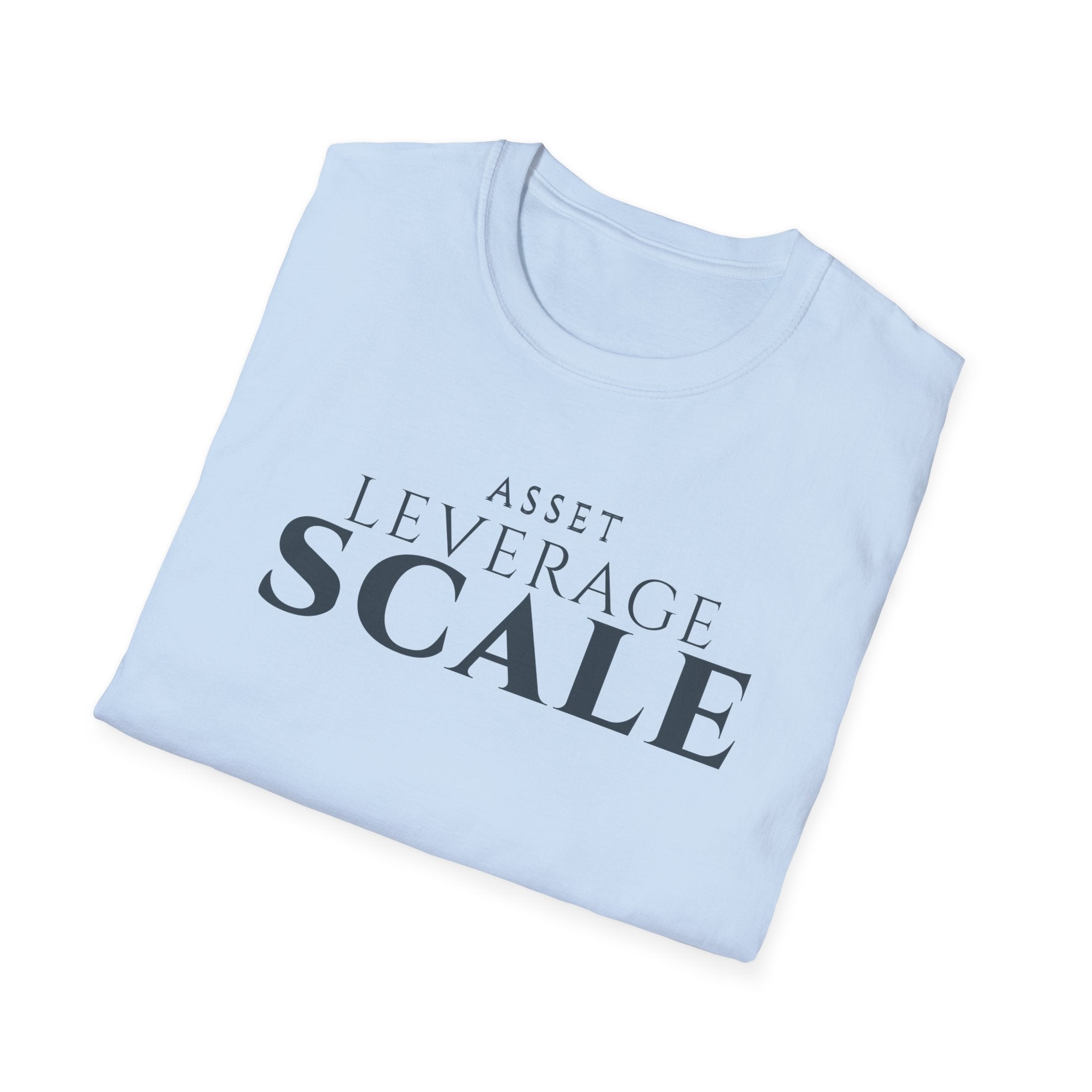 Asset Leverage Scale Growth Mindset Tee for Finance Professional | Investor or Entrepreneur | Minimalist Business Apparel |