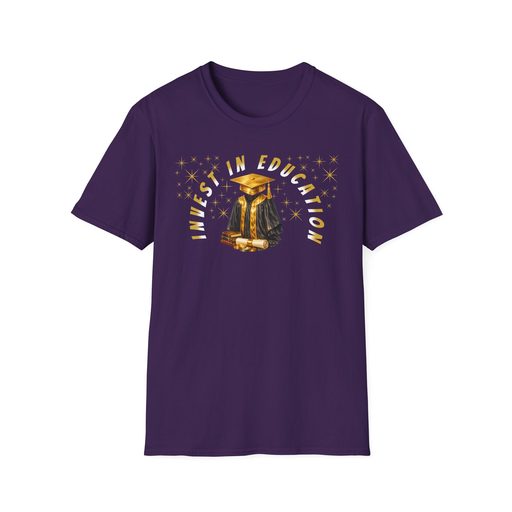 Graduation Gift | Invest in Education T-Shirt | Financial Literacy Tee | Money Smart Youth Gift | Future Scholar | Students and Teachers