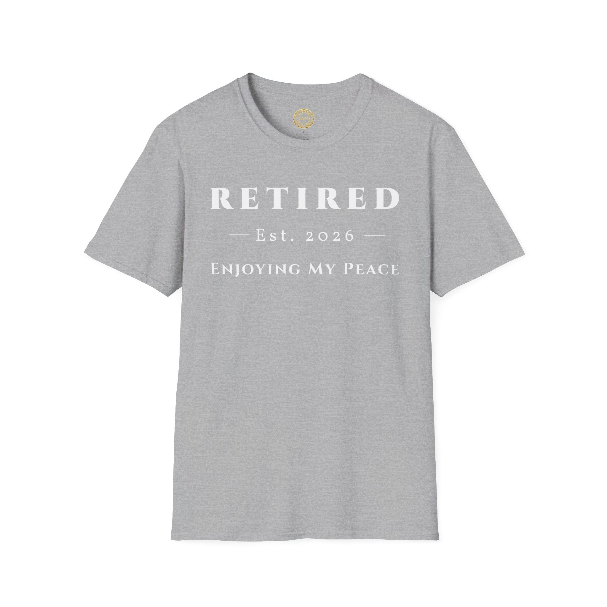 Retired 2026 Enjoying My Peace Shirt | Retirement Gift for Women and Men | Soft Ring Spun Cotton Tee | Matching Set T Shirt and Hat