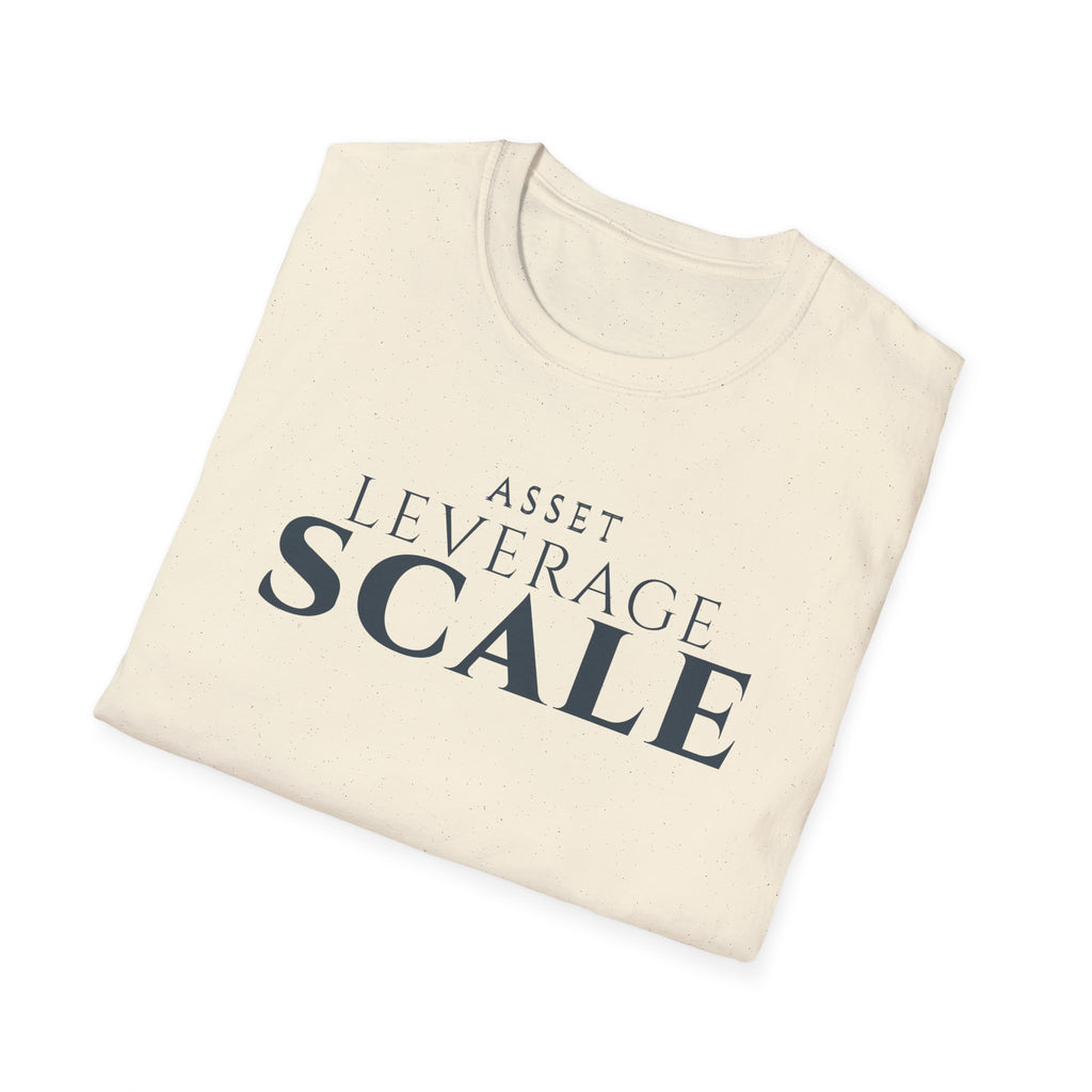 Asset Leverage Scale Growth Mindset Tee for Finance Professional | Investor or Entrepreneur | Minimalist Business Apparel |