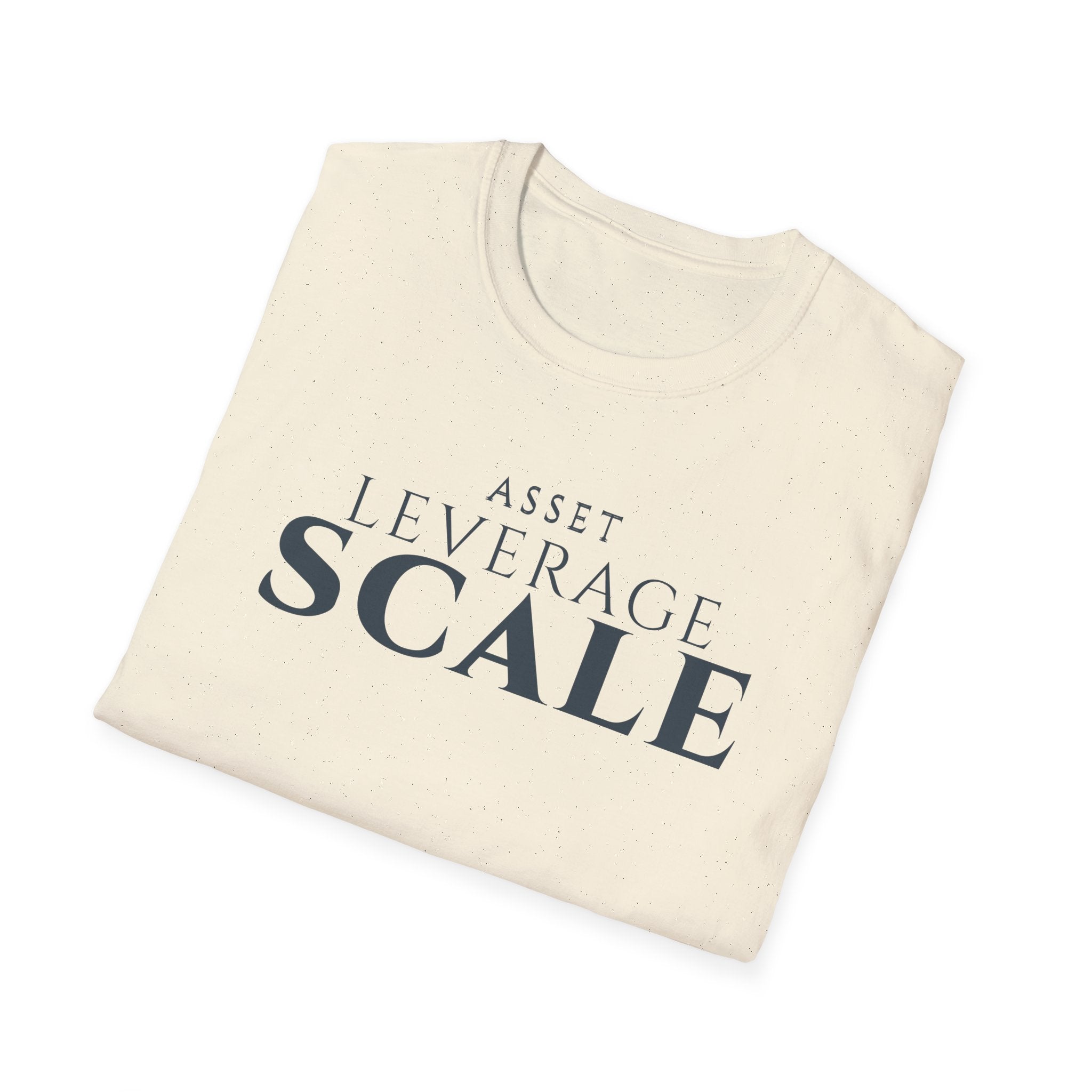 Asset Leverage Scale Growth Mindset Tee for Finance Professional | Investor or Entrepreneur | Minimalist Business Apparel |