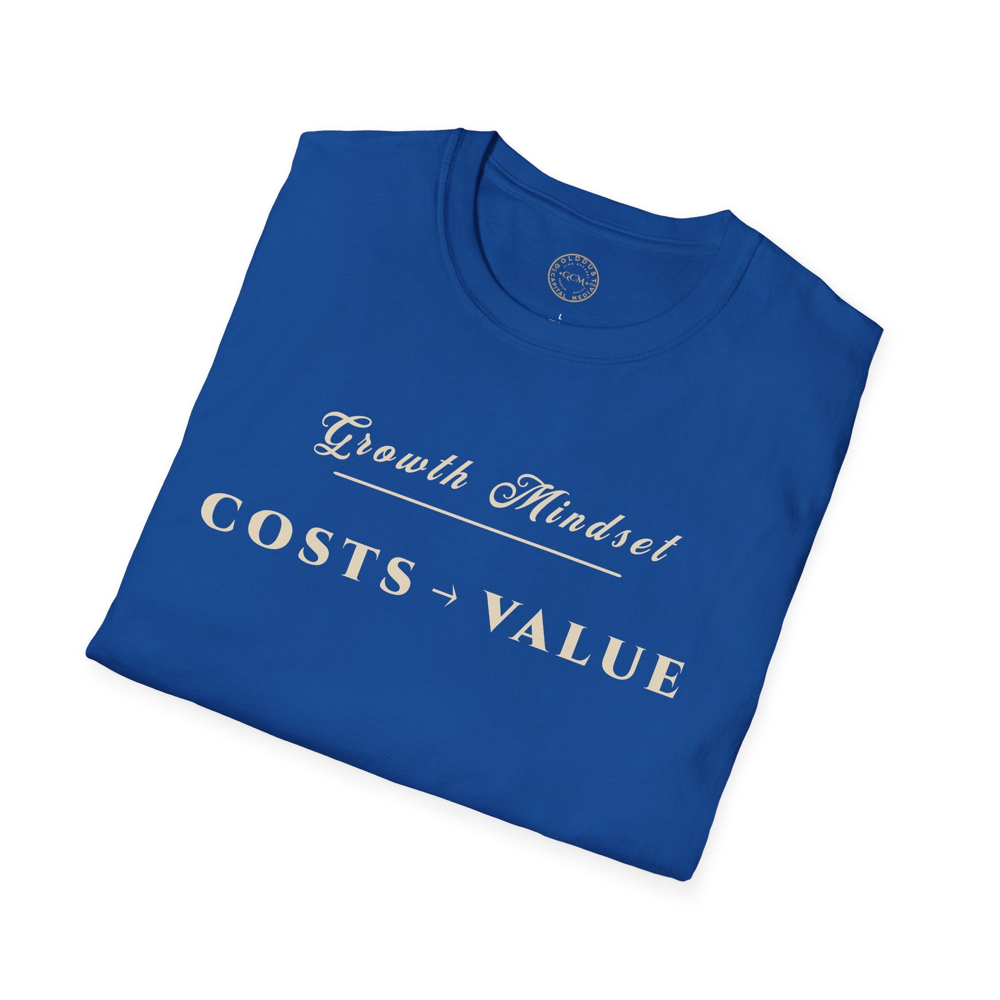 Growth Mindset T-Shirt | COSTS → VALUE Motivational Financial Tee | Minimalist Executive T-Shirt