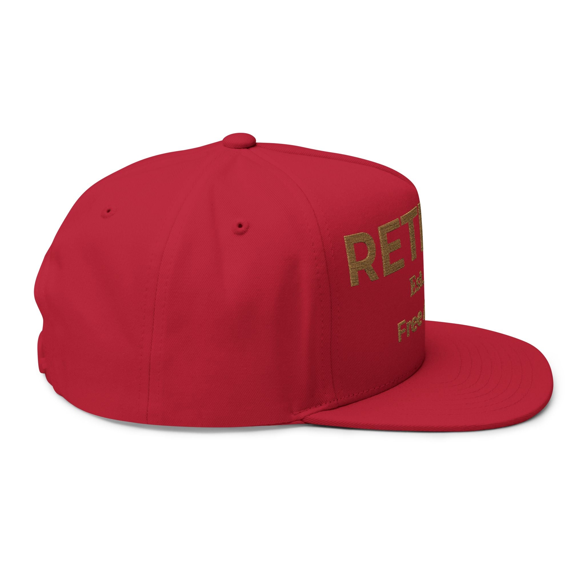 Retired Est. 2026 Free At Last Cap | Embroidered Flat Bill Snapback