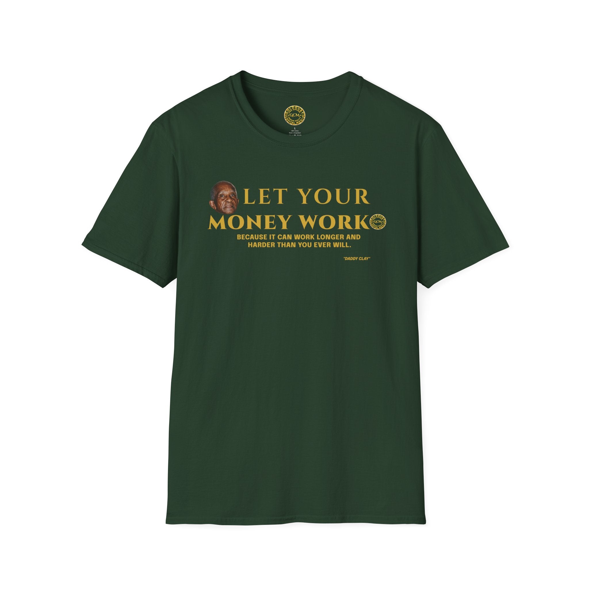 Let Your Money Work T-Shirt | Wealth Building Mindset Tee | Minimalist Financial Discipline Apparel | Investing & Stewardship Quote Shirt