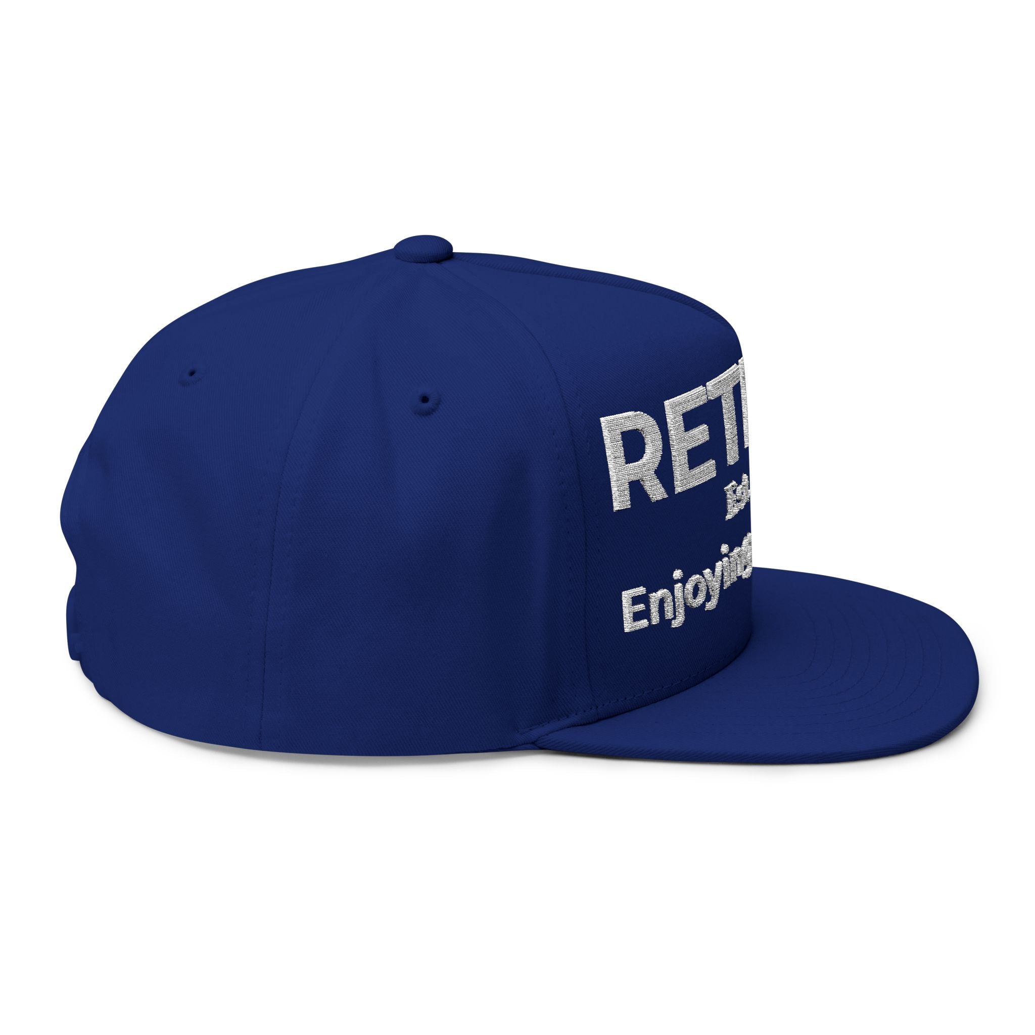 Retired 2026 Hat | Enjoying My Peace Cap | Retirement Gift for Women & Men | Flat Bill Snapback | Vintage Cotton Twill Embroidered Hat