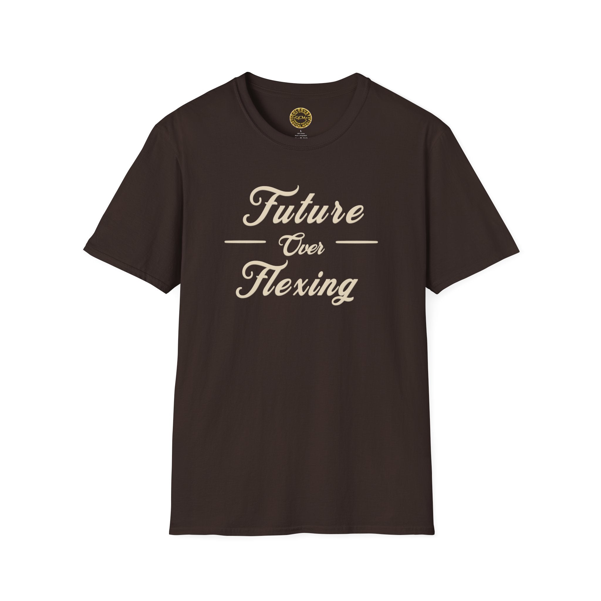 Vision Driven Mindset Tee | Future Over Flexing | Minimalist Anti Clout Shirt for Growth, Focus & Intentional Living | Motivational Retro