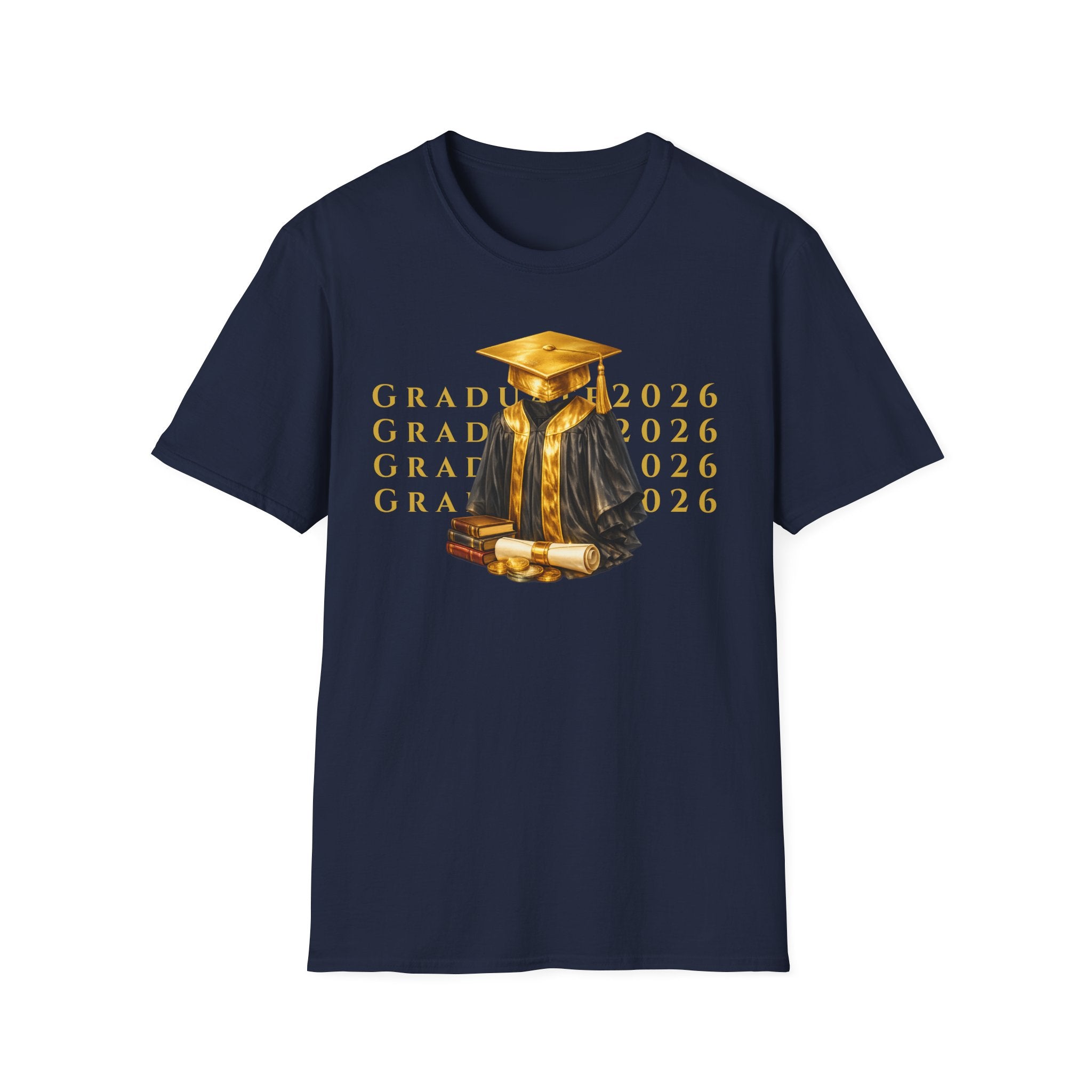 Graduation 2026 Grad Cap and Gown T-Shirt | Class of 2026 Diploma Design | Celebration of Achievement | Gift Shirt for Students & Scholars