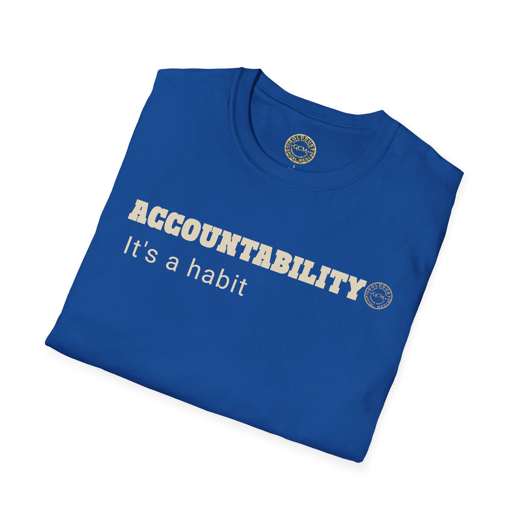 Accountability Habit Tee | Ownership Mindset Shirt | High Standards Motivation | Minimalist Premium Apparel | Locked In Collection