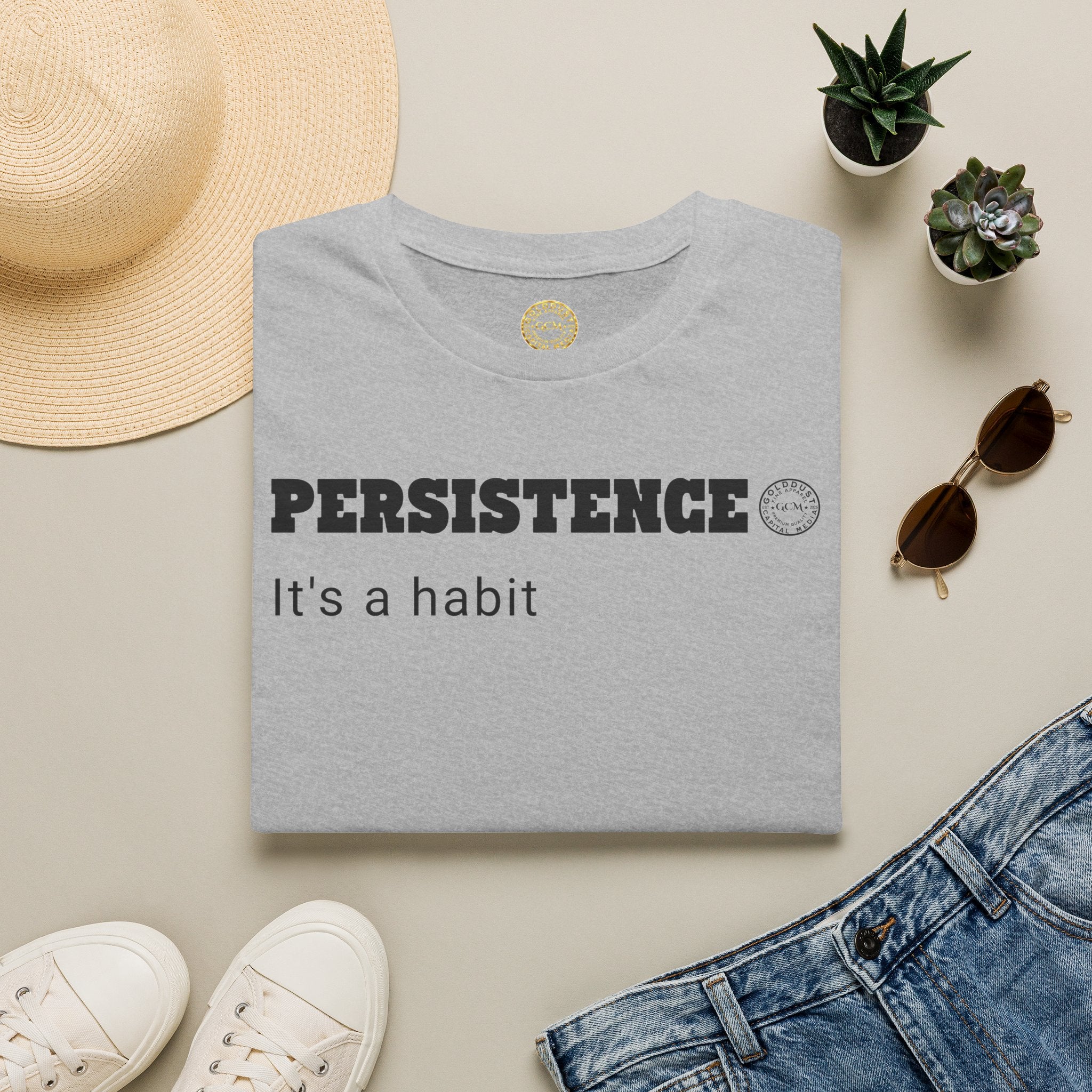 Persistence Habit T-Shirt | Minimalist Self Respect | Emotional Wellness & Clarity Apparel | Motivational Lifestyle Shirt | Locked In Collection