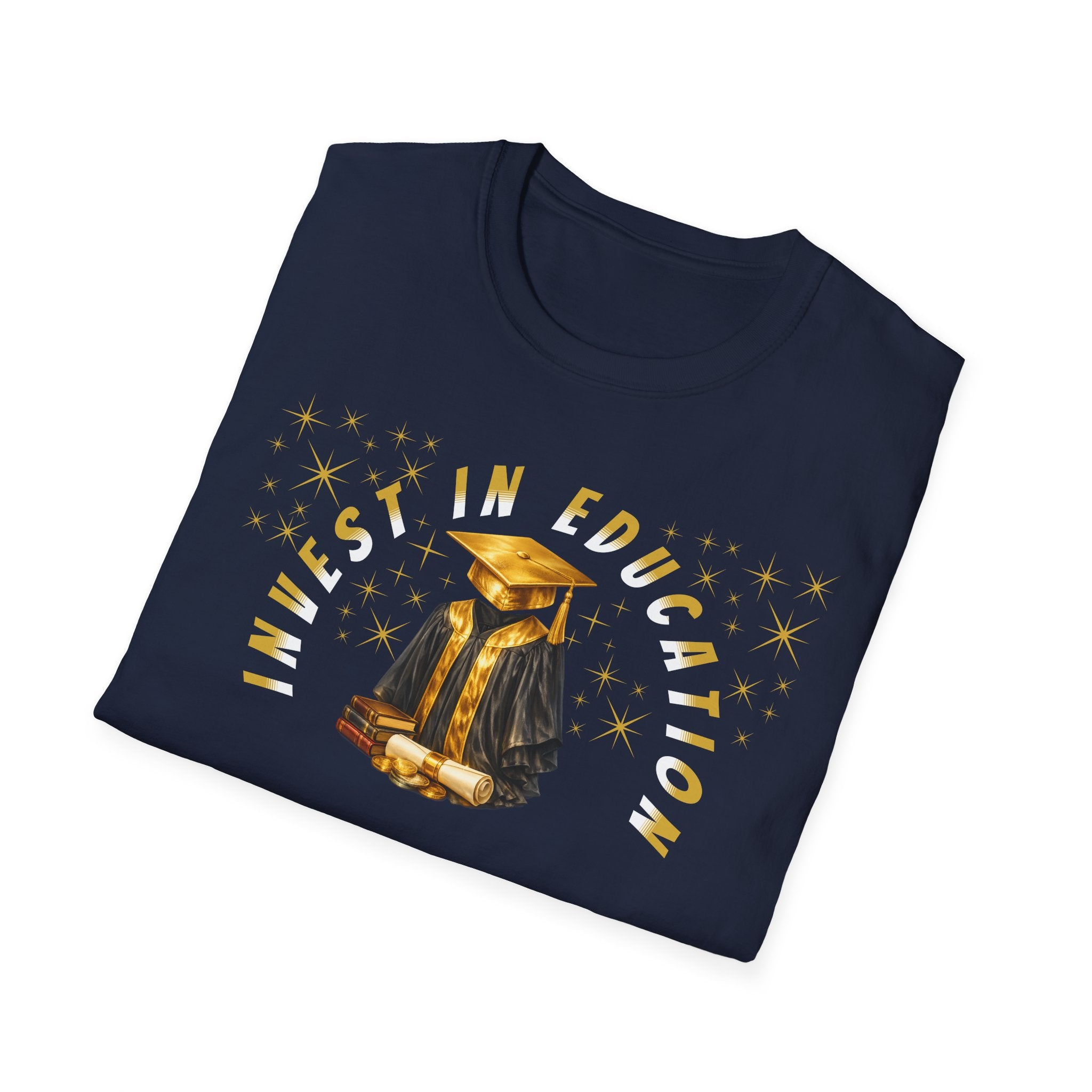 Graduation Gift | Invest in Education T-Shirt | Financial Literacy Tee | Money Smart Youth Gift | Future Scholar | Students and Teachers