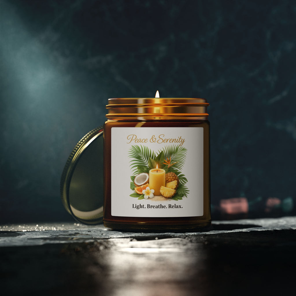 Coconut Apricot Scented Candle 4oz 9oz | Hand-Poured Coconut Apricot Wax