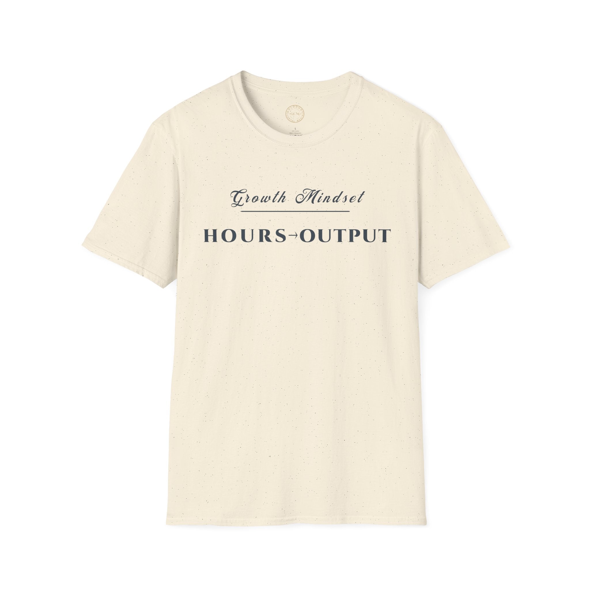Growth Mindset T-Shirt | HOURS → OUTPUT Motivational Performance Tee | Minimalist Executive T-Shirt