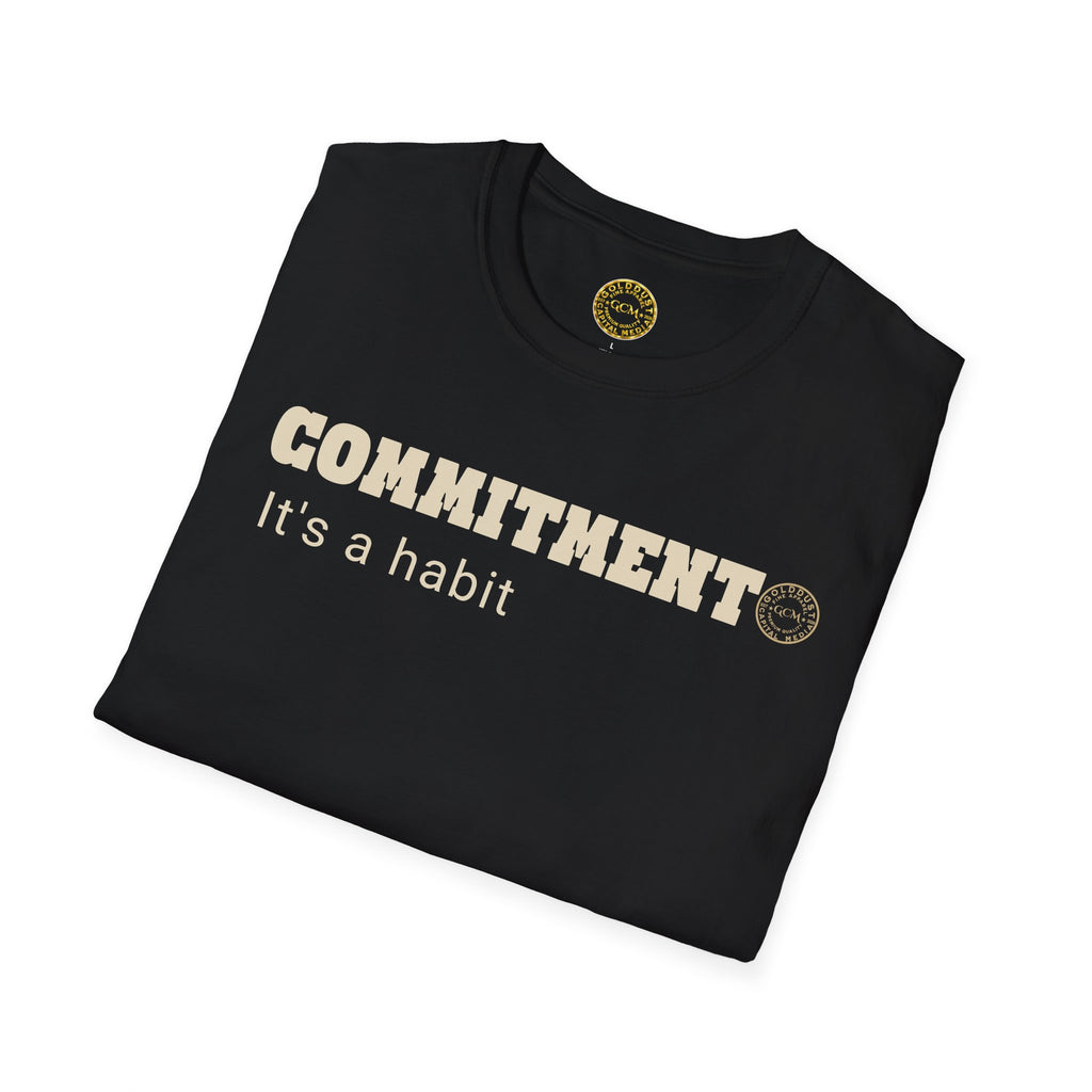 Commitment Habit Tee | Follow Through Mindset Shirt | High Standards Motivation | Minimalist Premium Apparel | Locked In Collection