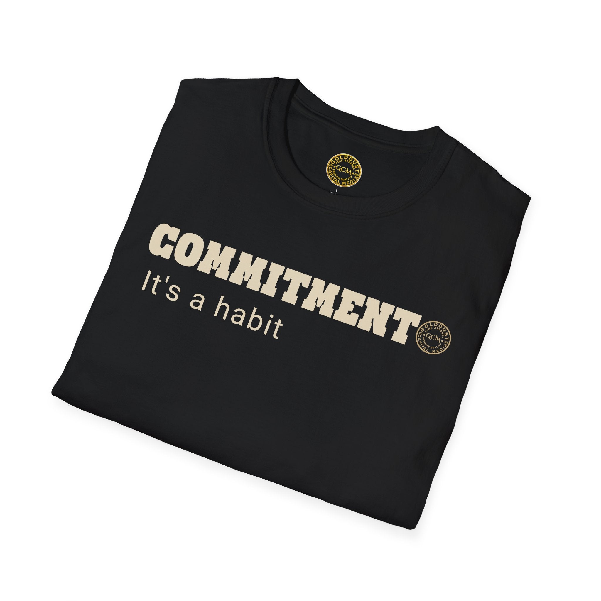 Commitment Habit Tee | Follow Through Mindset Shirt | High Standards Motivation | Minimalist Premium Apparel | Locked In Collection
