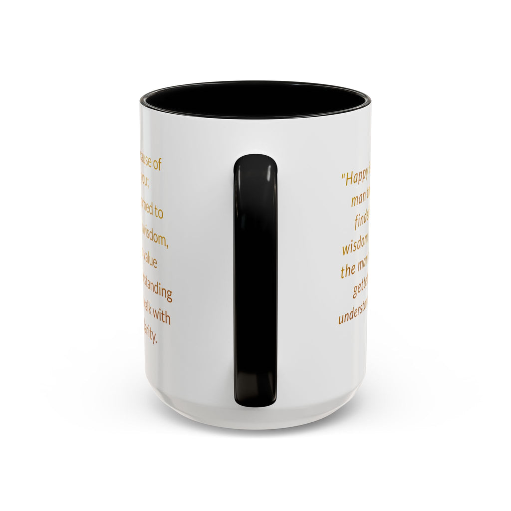 Wisdom of a Man mug | Proverbs 3:13 scripture coffee mug