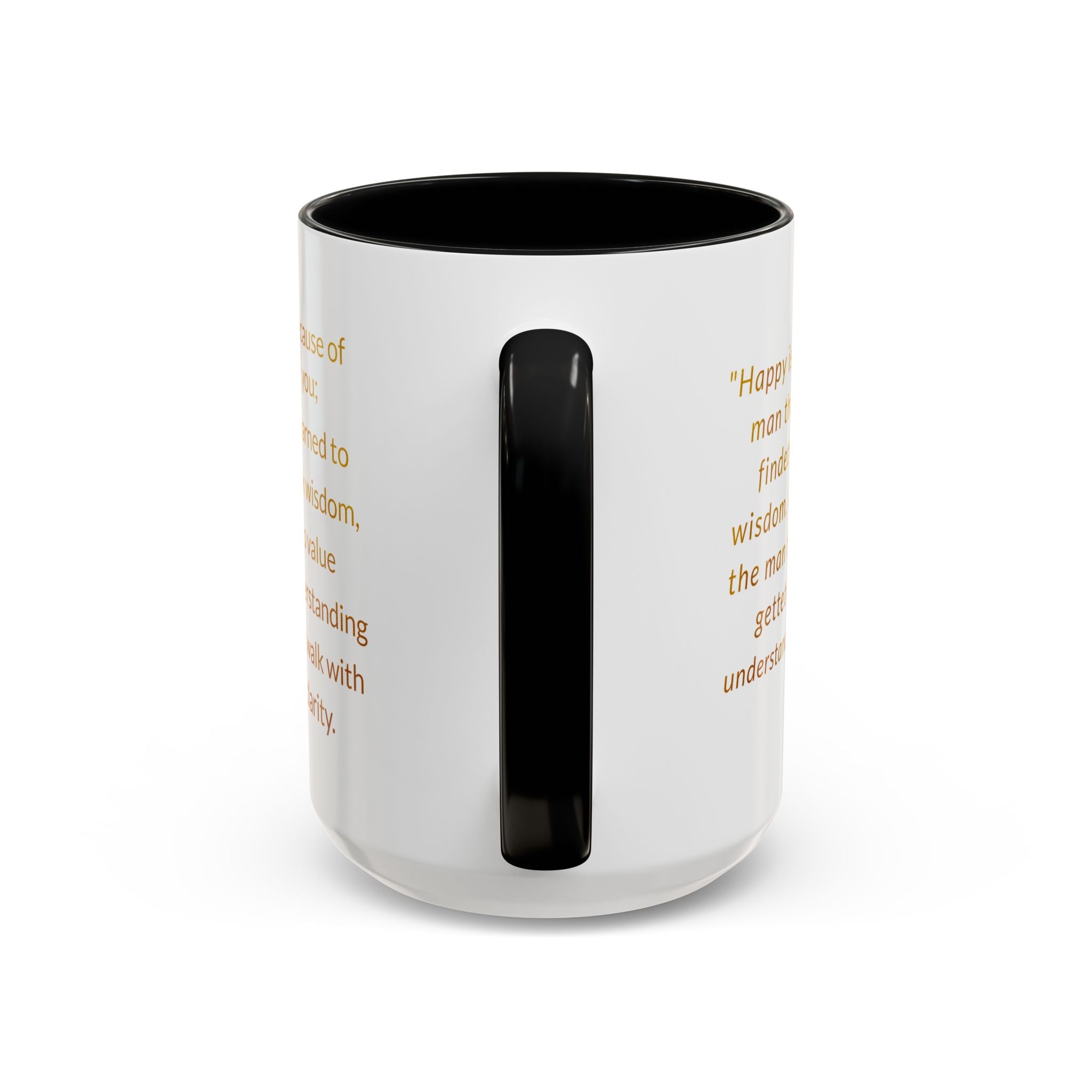 Wisdom of a Man mug | Proverbs 3:13 scripture coffee mug