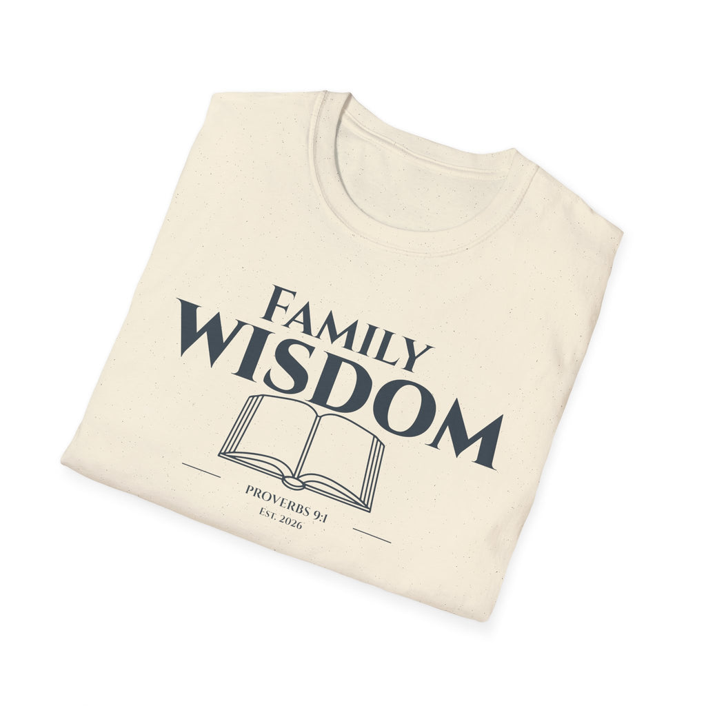 Family Wisdom Bible Verse | Proverbs 9:1 Pillars of Wisdom Tee | Faith Based Scripture Apparel for Families