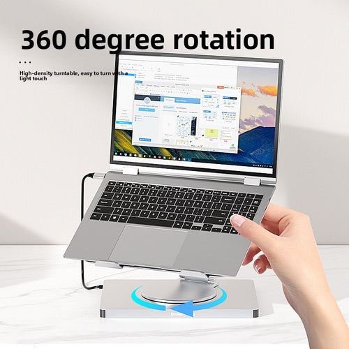 10-Port Laptop Docking Station – HDMI, Gigabit Ethernet, USB 3.0 Hub, 360° Foldable, Aluminum Alloy