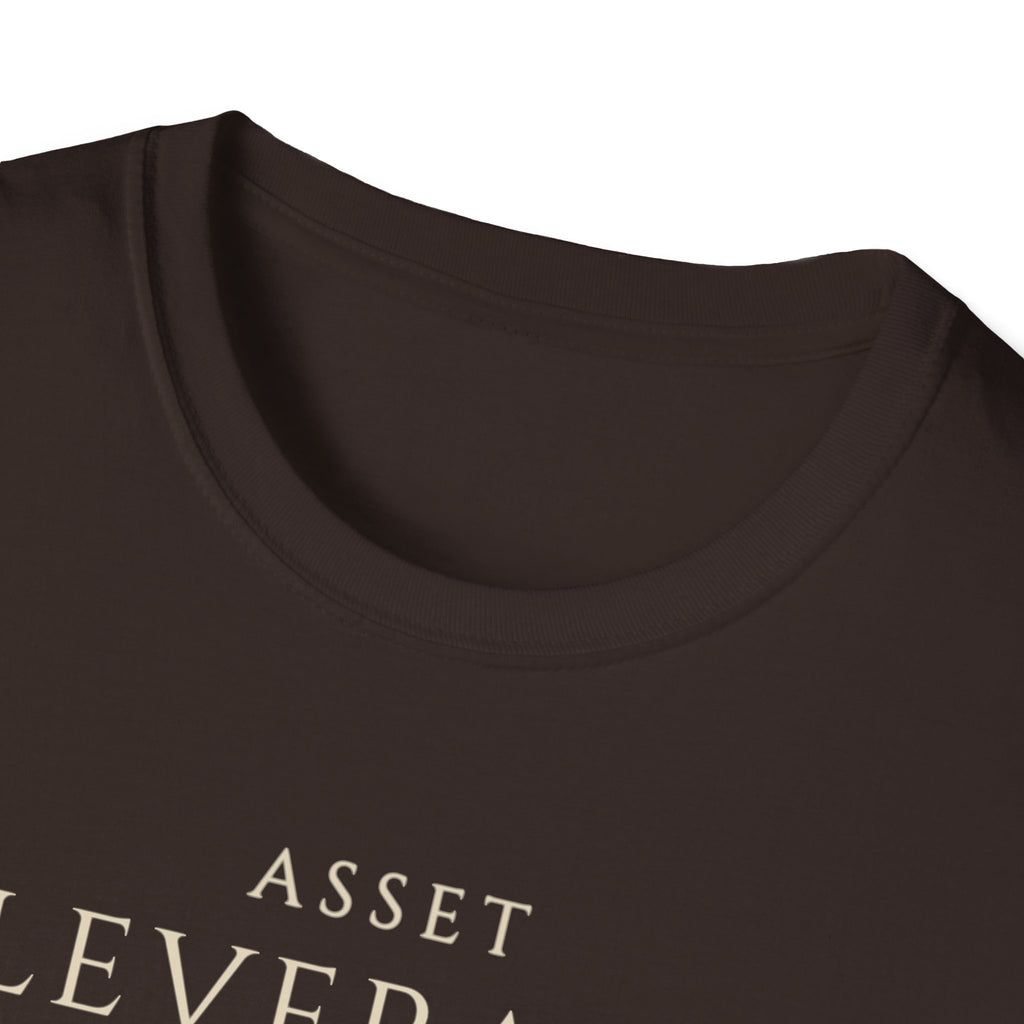 Asset Leverage Scale Growth Mindset Tee for Finance Professional | Investor or Entrepreneur | Minimalist Business Apparel |
