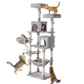 71-inch Cat Tree Tower, Large Multi-story Cat Climbing Tower, Natural Sisal Grabber Posts, Extended Platform, Hammock Cat Tower Golddust Capital Media