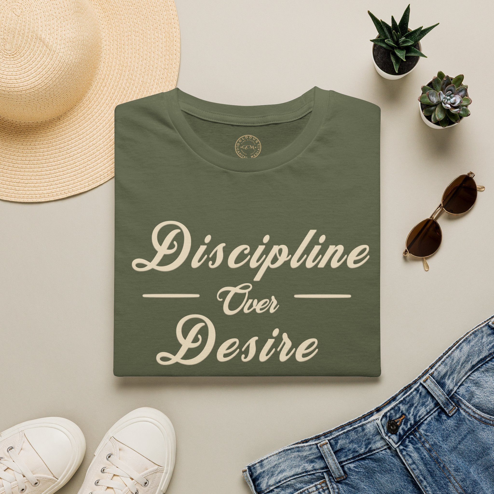 Discipline Over Desire T‑Shirt — Motivational Statement Tee