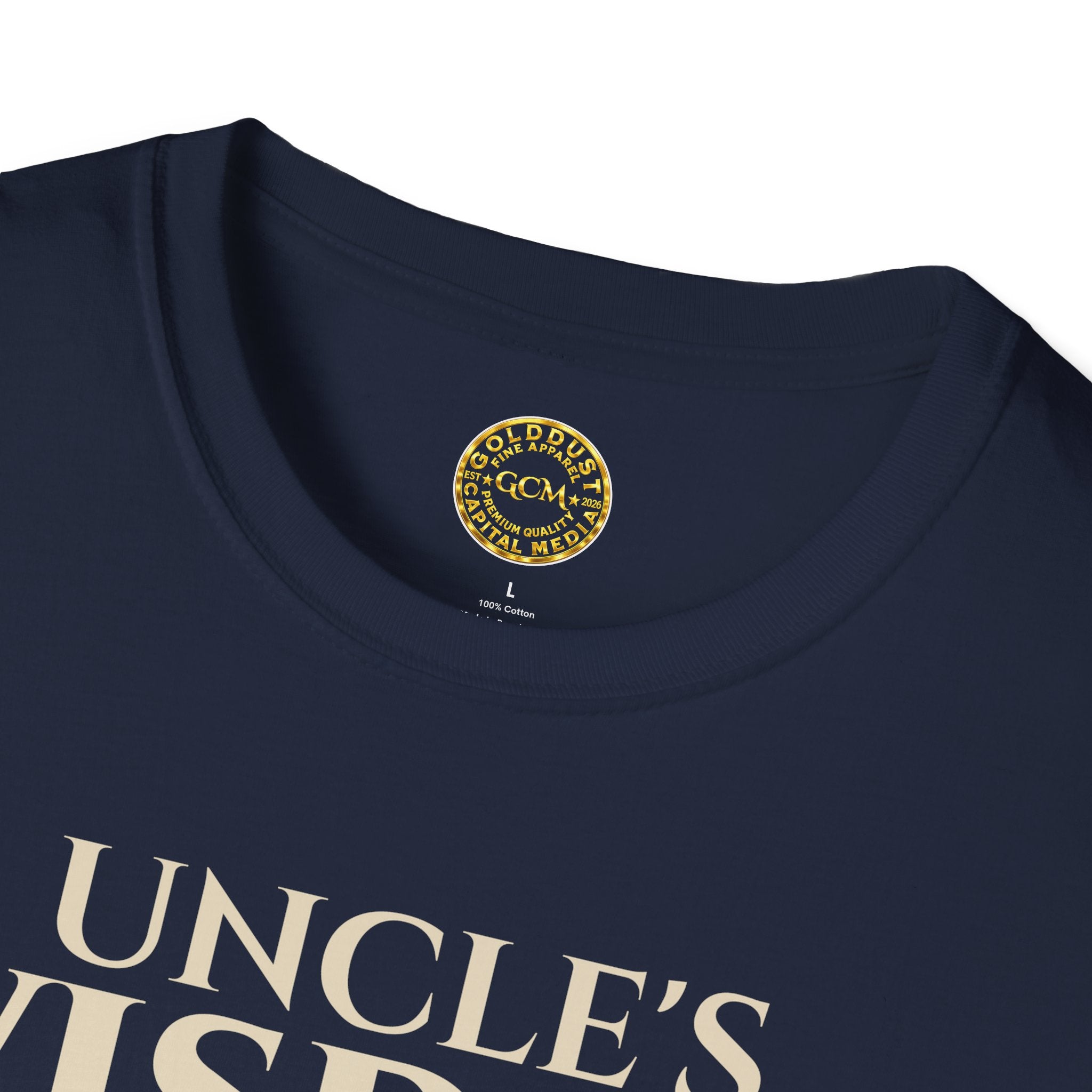 Uncle Wisdom Bible Verse T-Shirt | Christian Gift | Religious Men's Tee | Faith Based Mentorship Apparel | Godly Uncle Gift | Proverbs 27:17 Bible Verse
