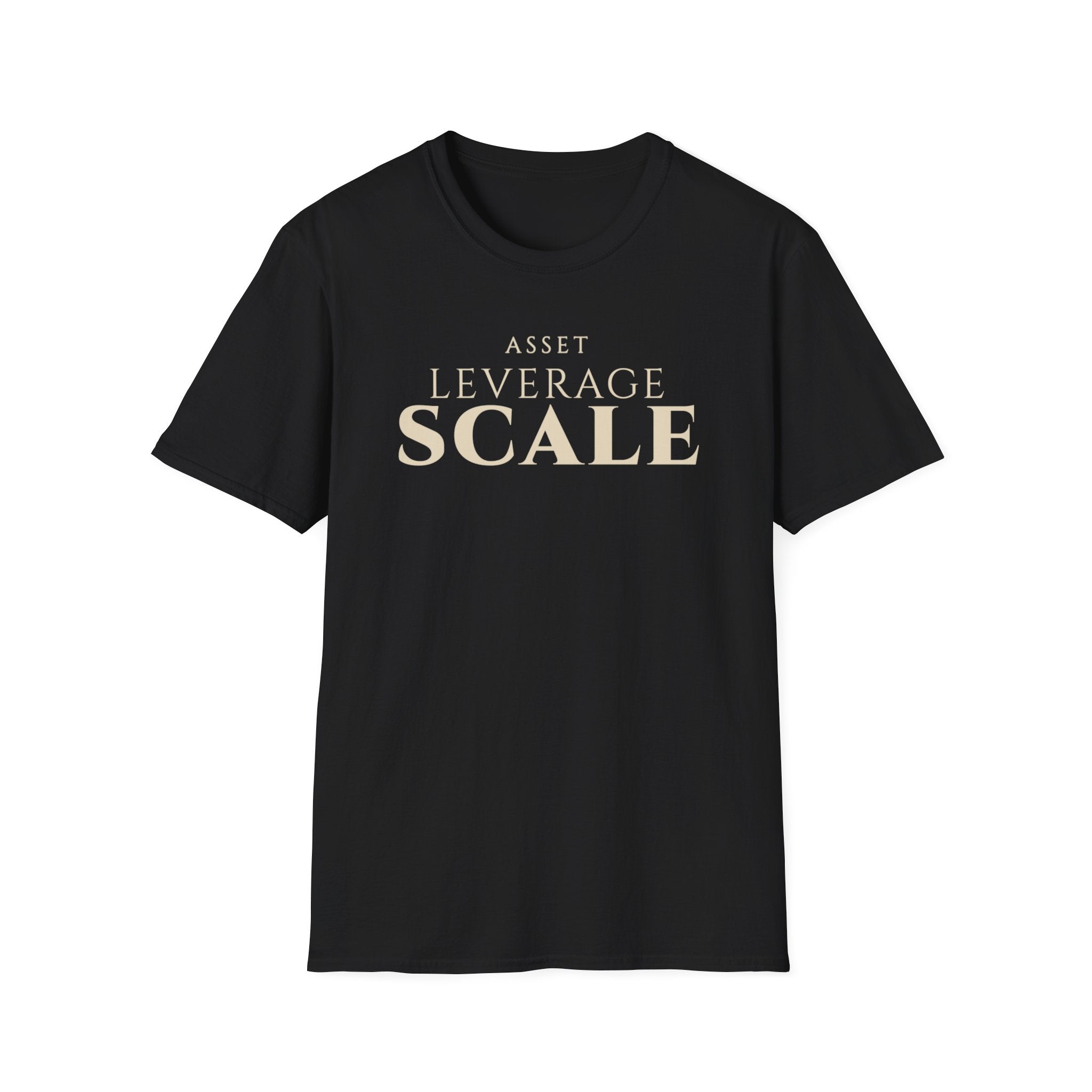 Asset Leverage Scale Growth Mindset Tee for Finance Professional | Investor or Entrepreneur | Minimalist Business Apparel |