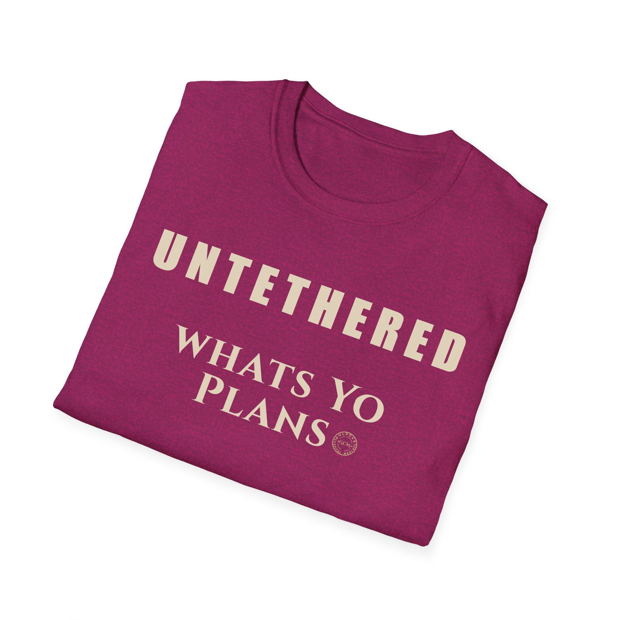 New Chapter Mindset Tee | Untethered What's Your Plans T-Shirt | Text Graphic Tee | Minimalist Life Event Shirt